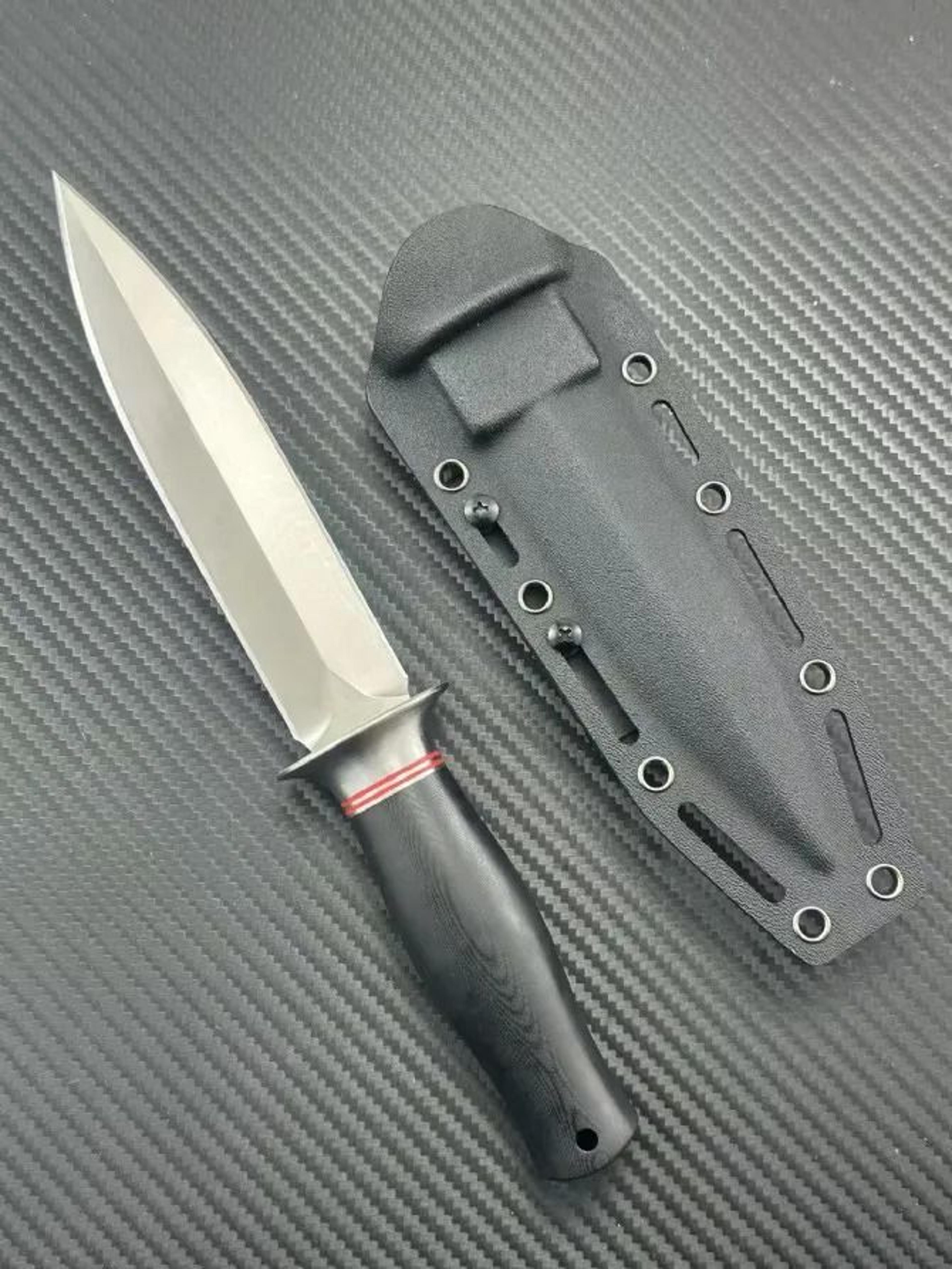 full tang fixed blade outdoor knife with handle and kydex sheath