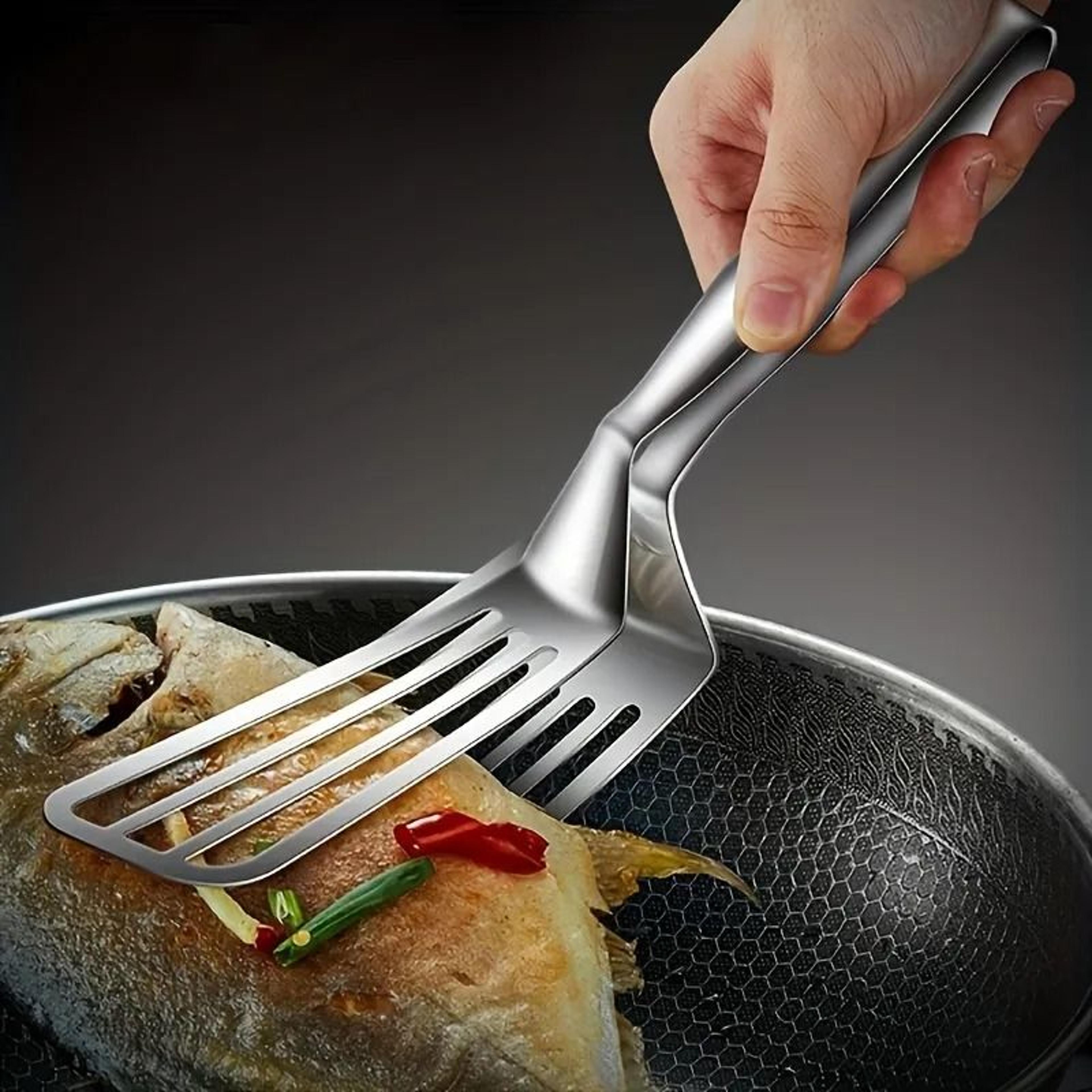 stainless steel serving tongs with locking handle for cooking serving and buffet use