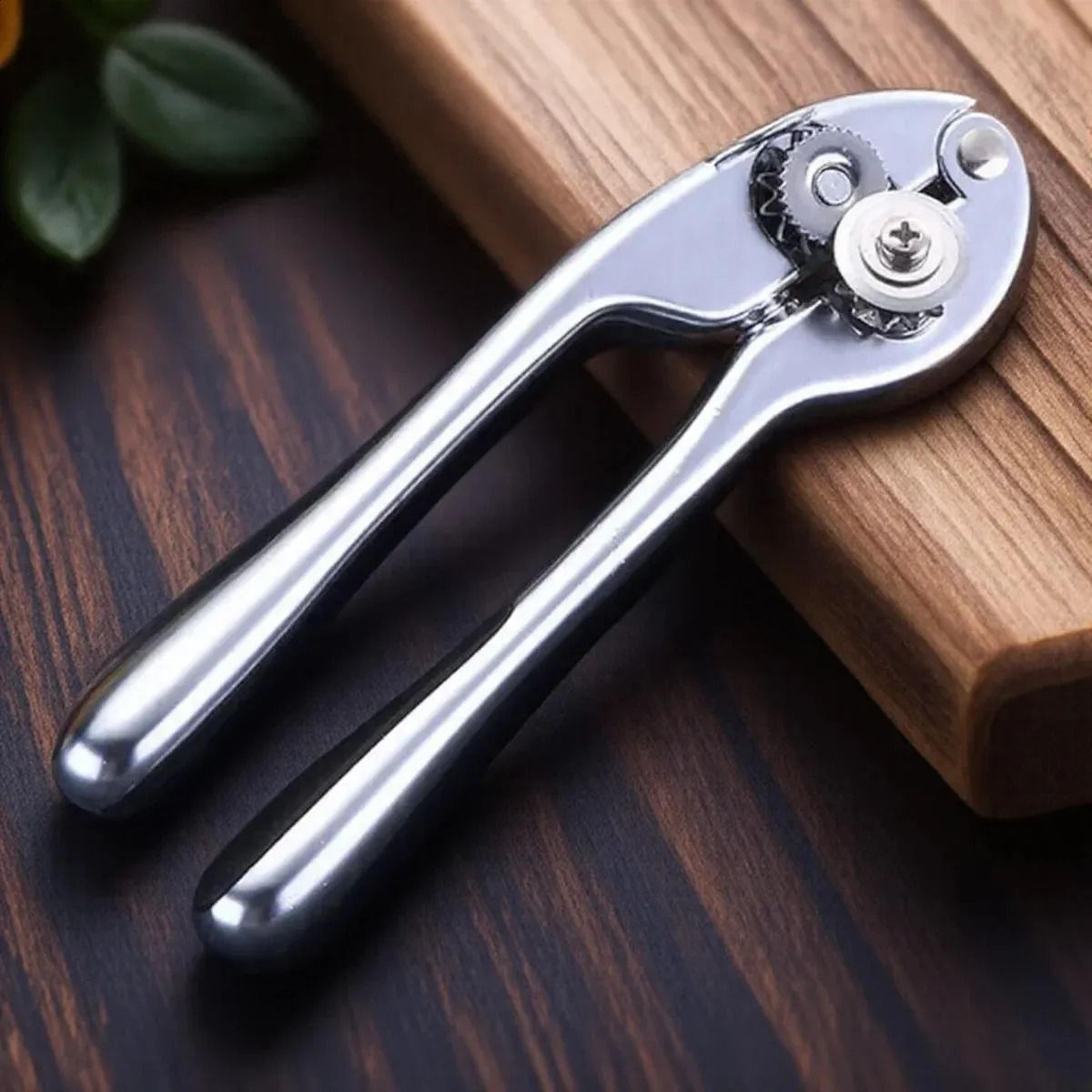 zinc alloy manual can opener with easy turn handle