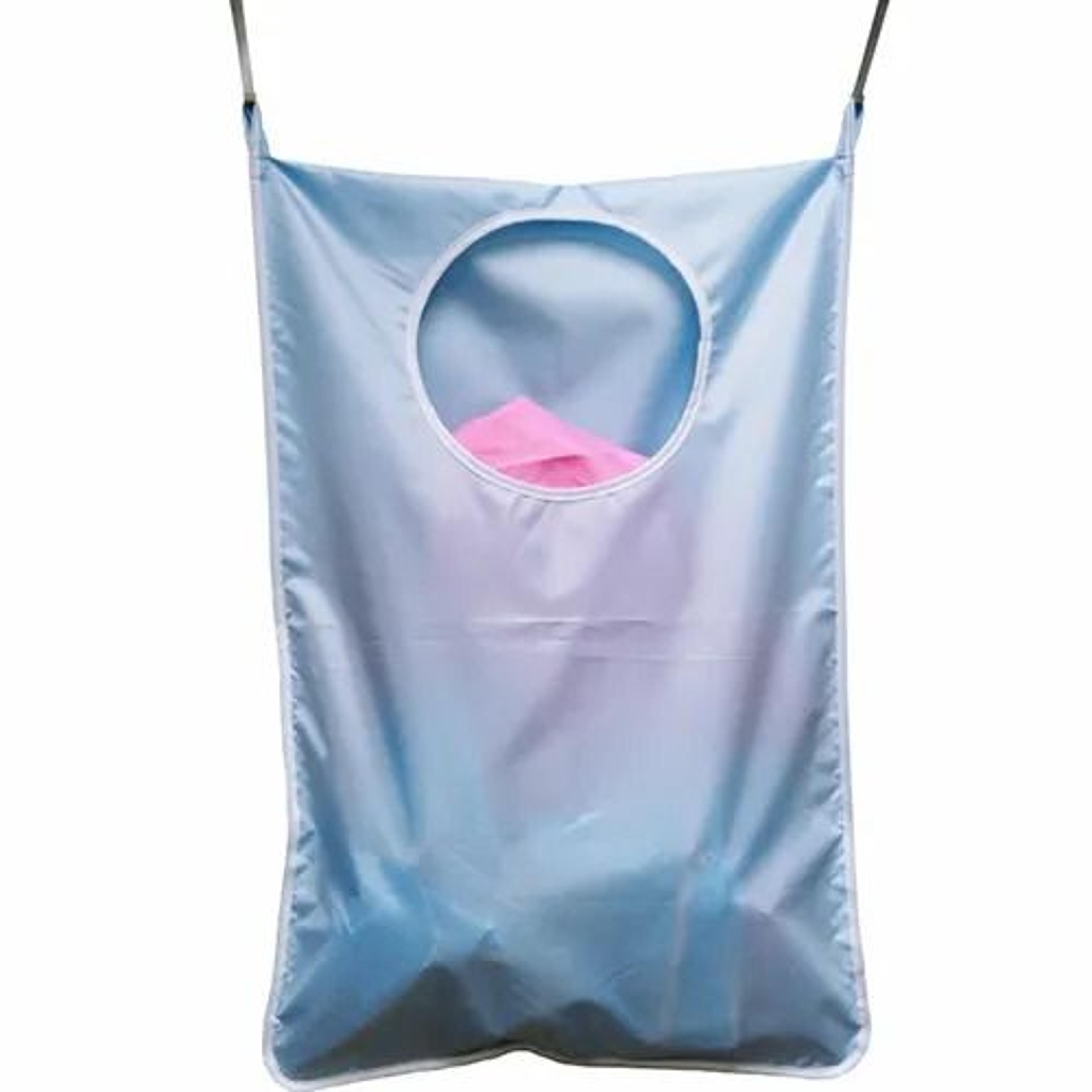 extra large foldable hanging laundry hamper with stainless steel hooks and suction cups