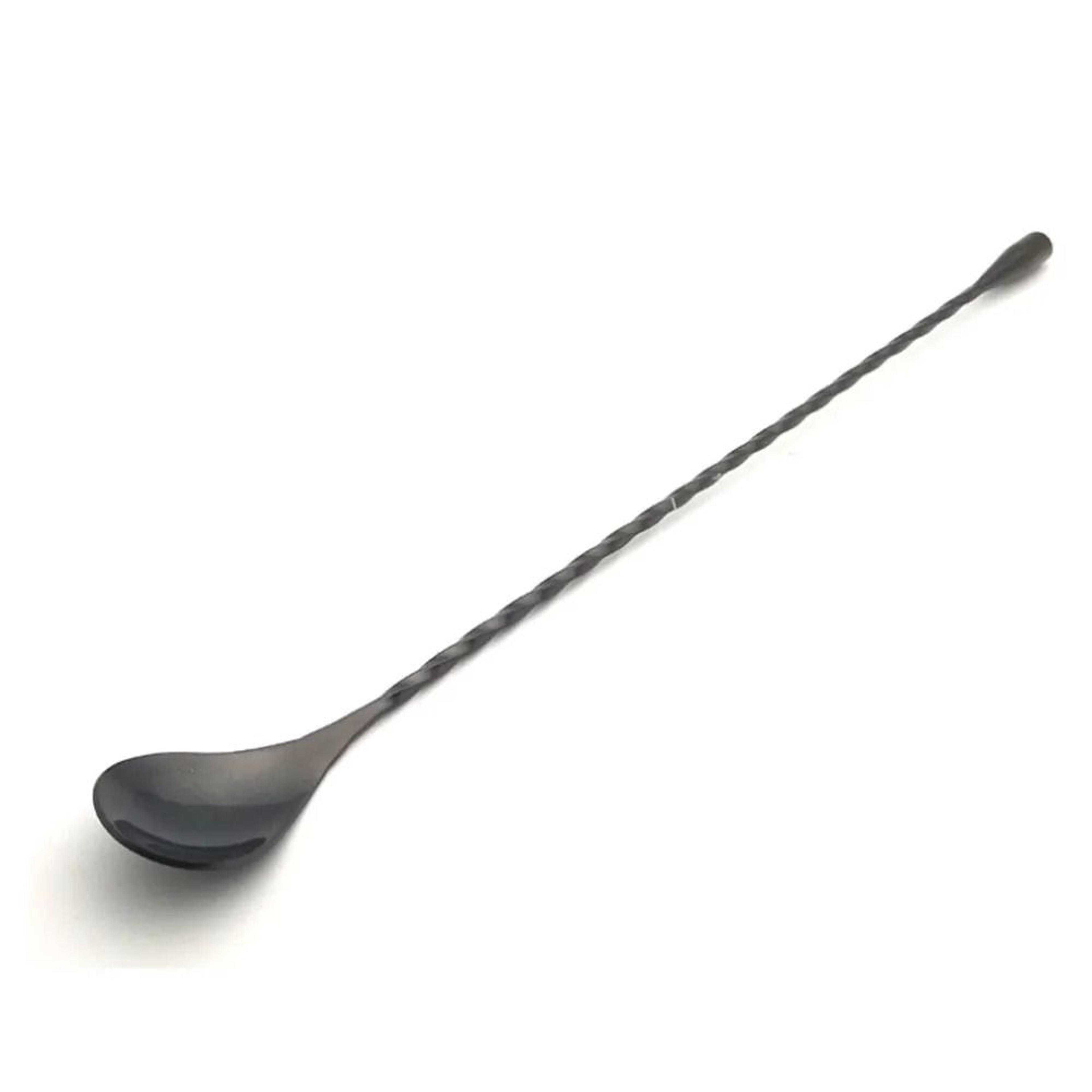 stainless steel cocktail mixing spoon with twisted handle