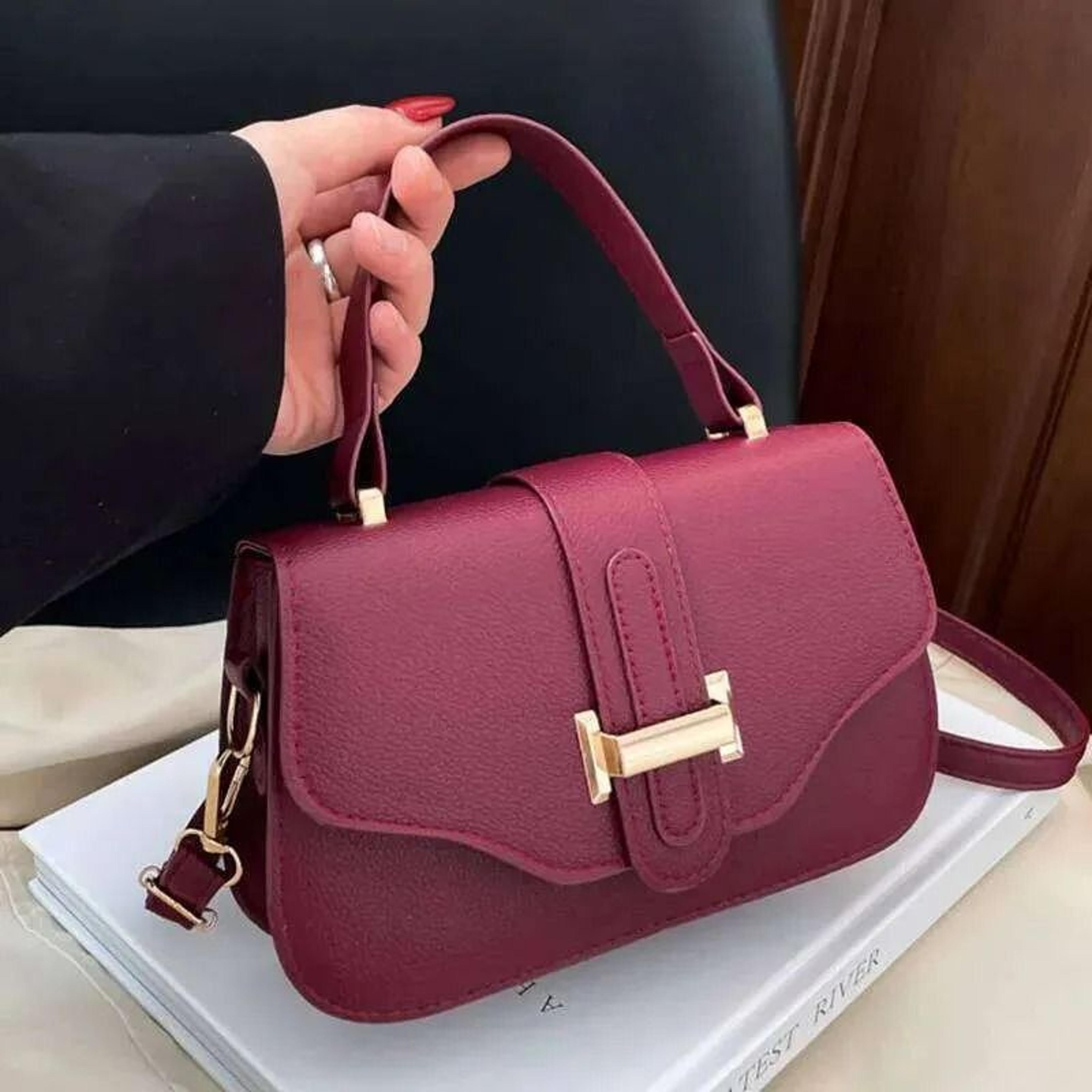 women large capacity faux leather shoulder bag with adjustable crossbody strap