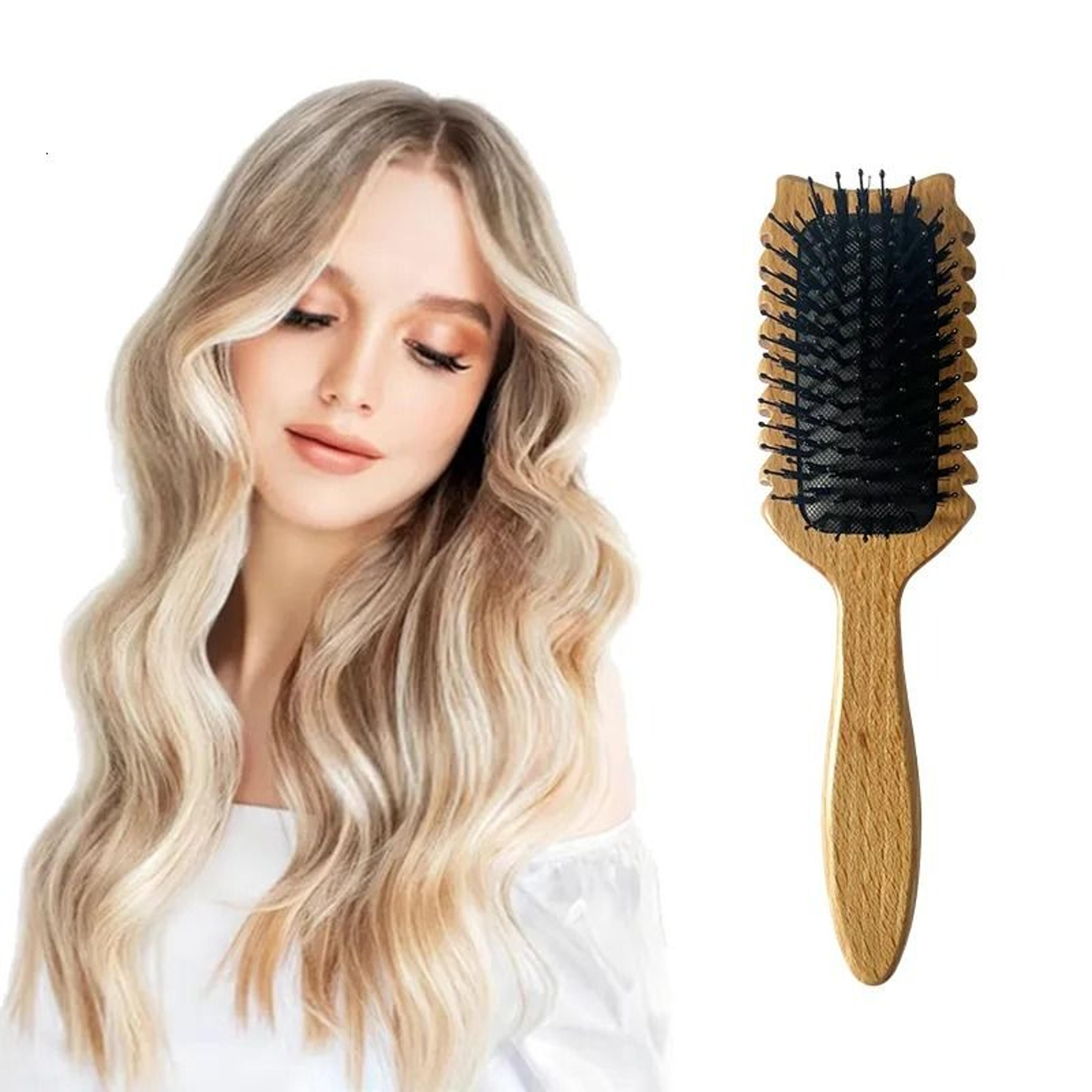 bamboo air cushion massage comb with anti-static design