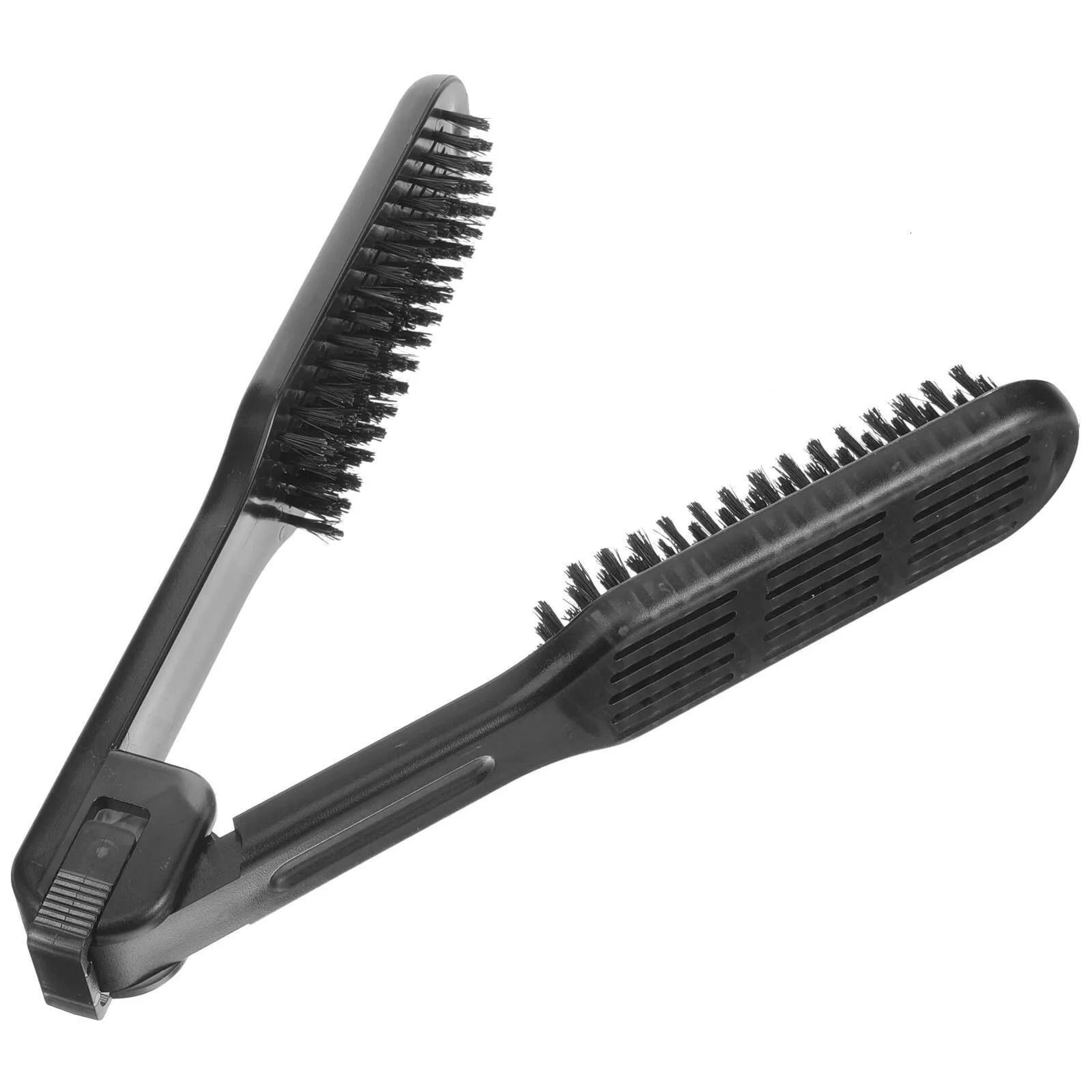 dual-sided anti-static hair comb clamp for straightening and detangling