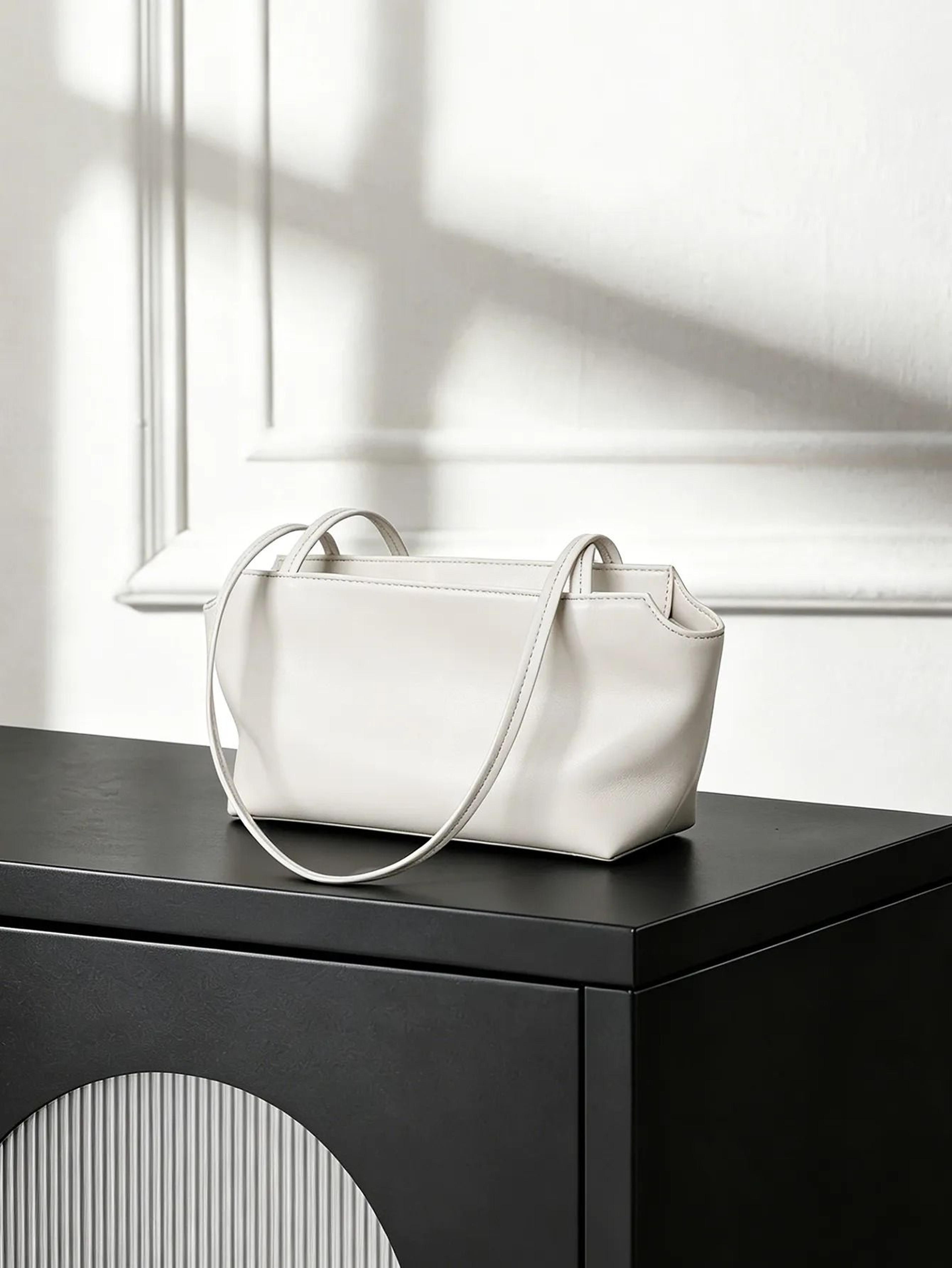 genuine sheepskin leather shoulder tote bag for women