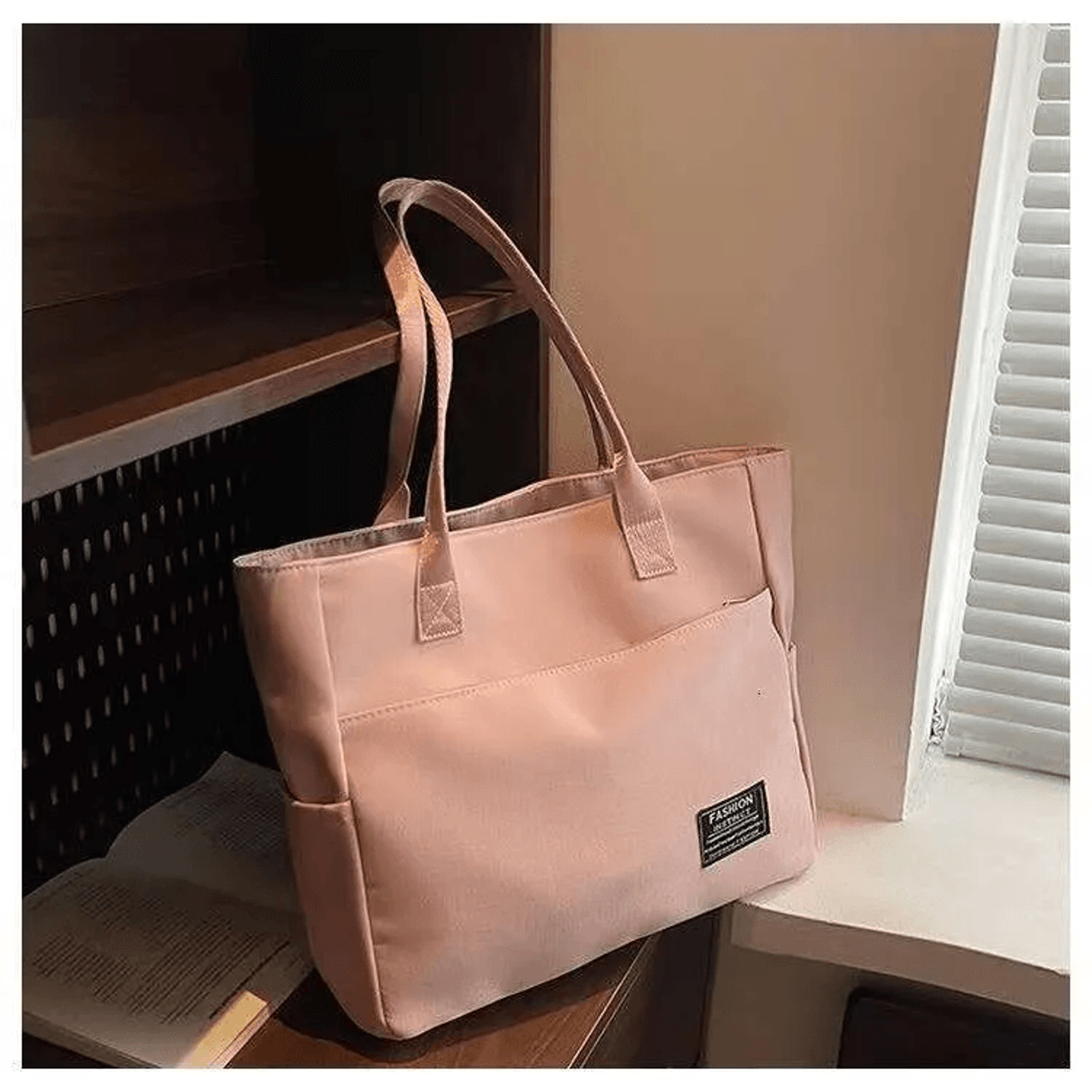 large capacity unisex tote handbag for work and commuting