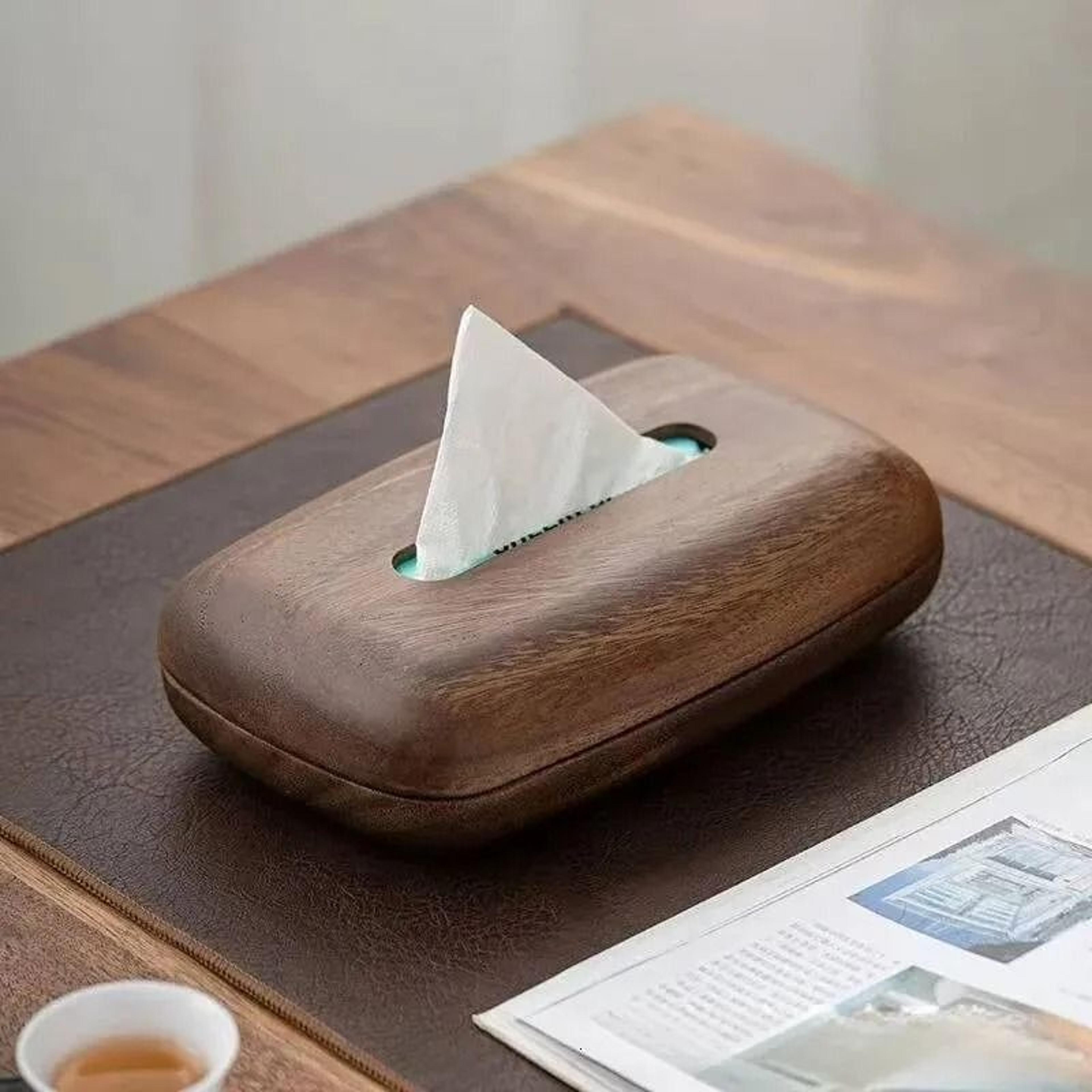 modern tissue box cover with easy access and smooth finish
