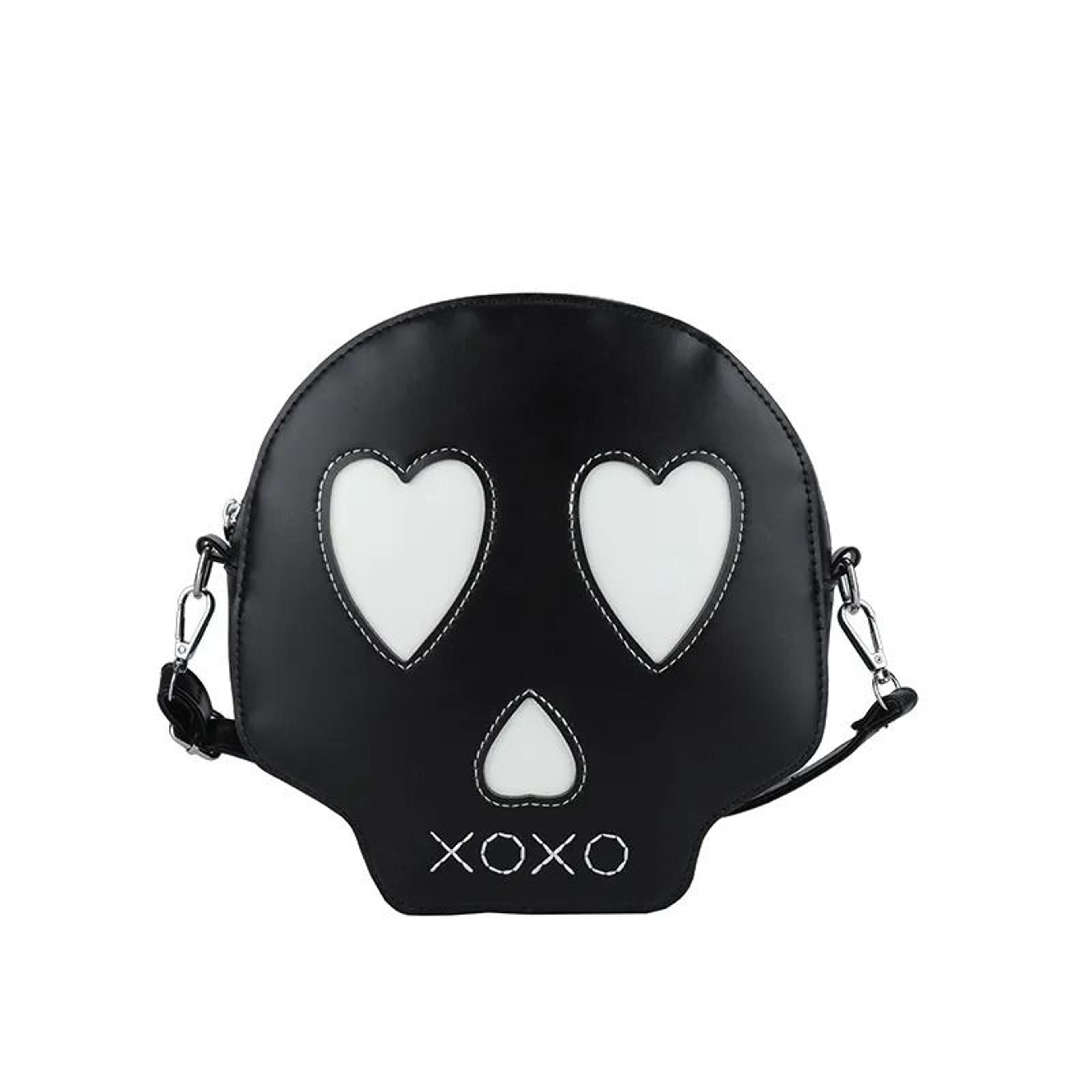 halloween skull ghost crossbody bag with waterproof fabric and chain decoration