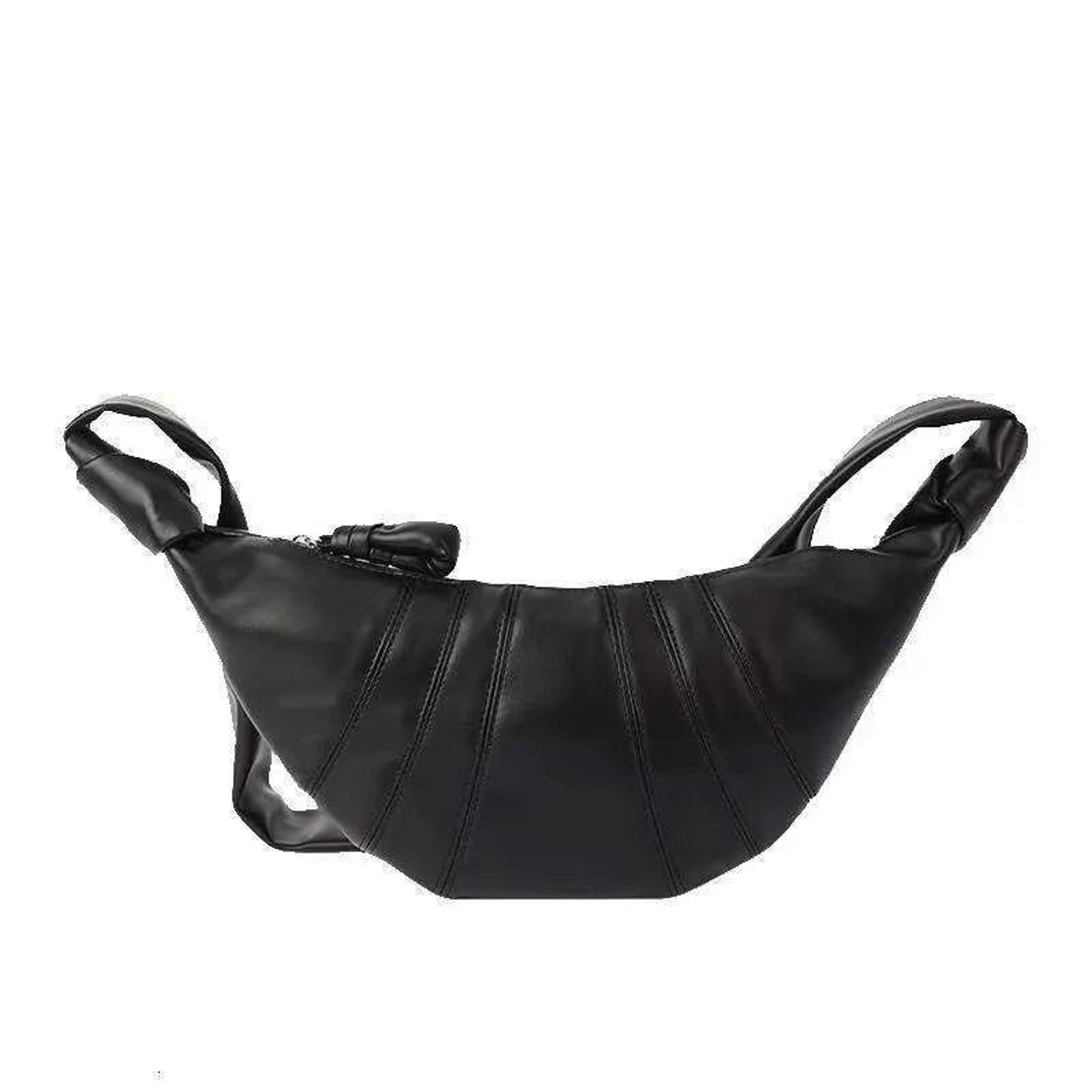 croissant crossbody bag for women with synthetic leather dumpling shape