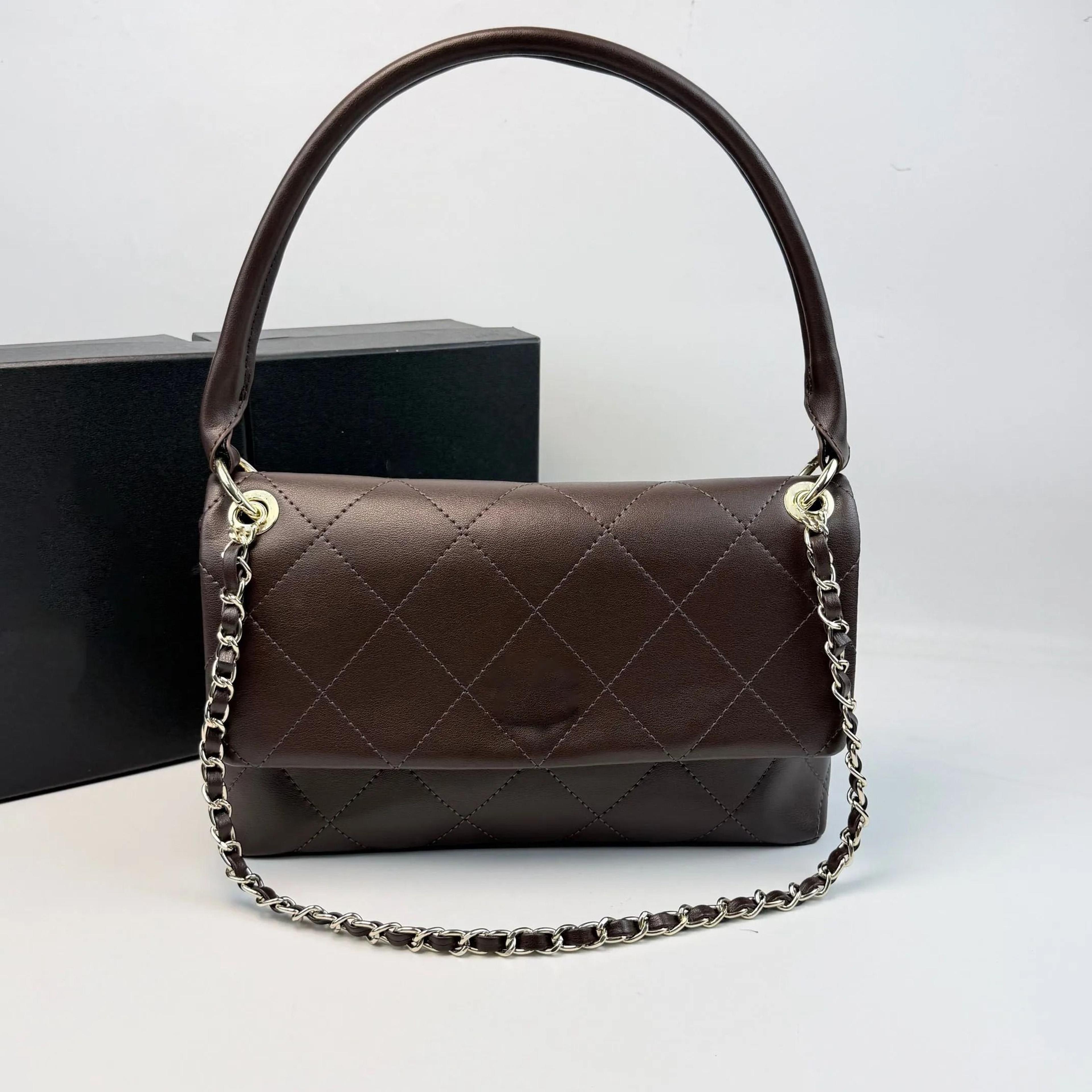 small square chain flap bag with shoulder and crossbody carry