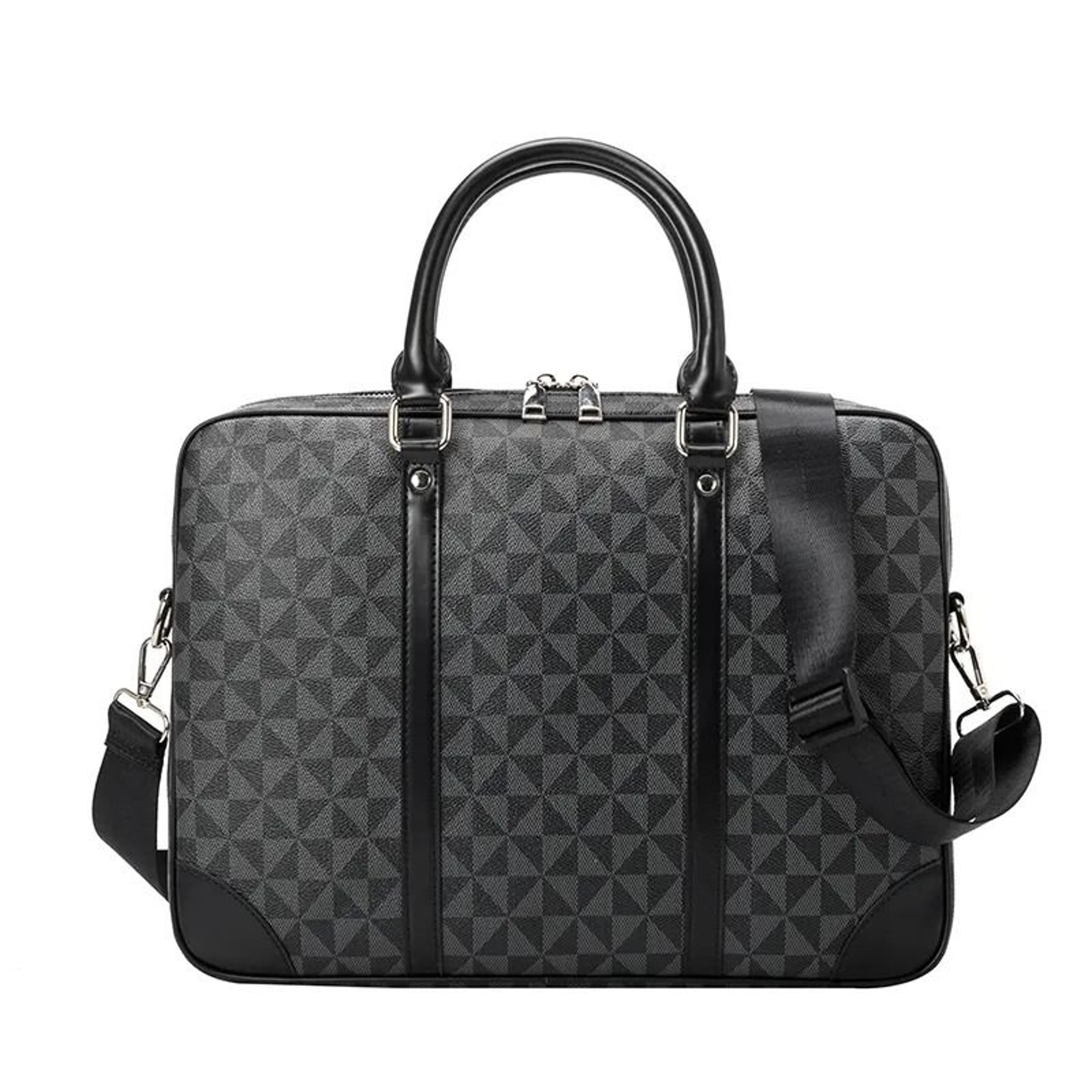 men large capacity printed business briefcase shoulder bag