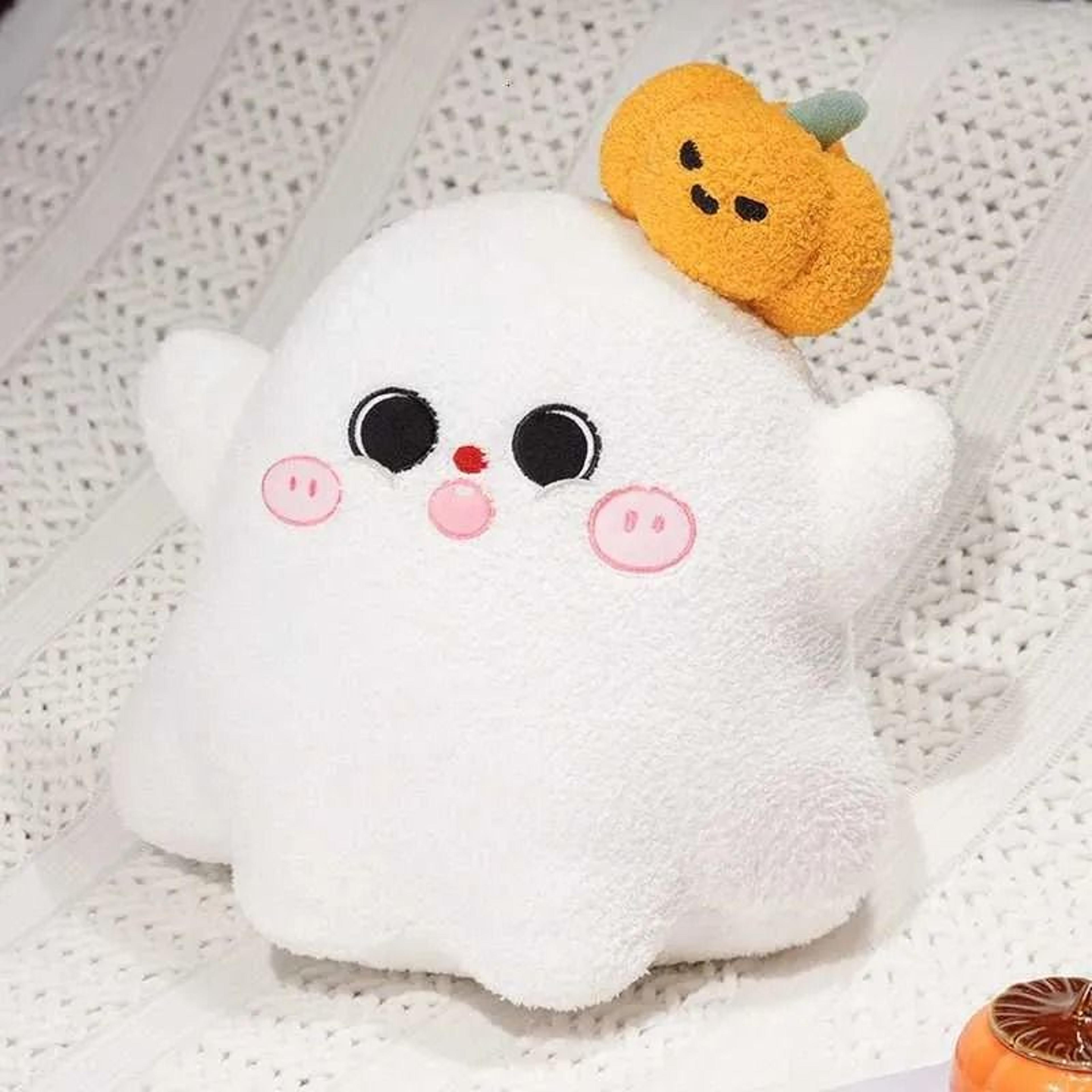 halloween ghost pumpkin pillow with magic hat decorative sofa cushion