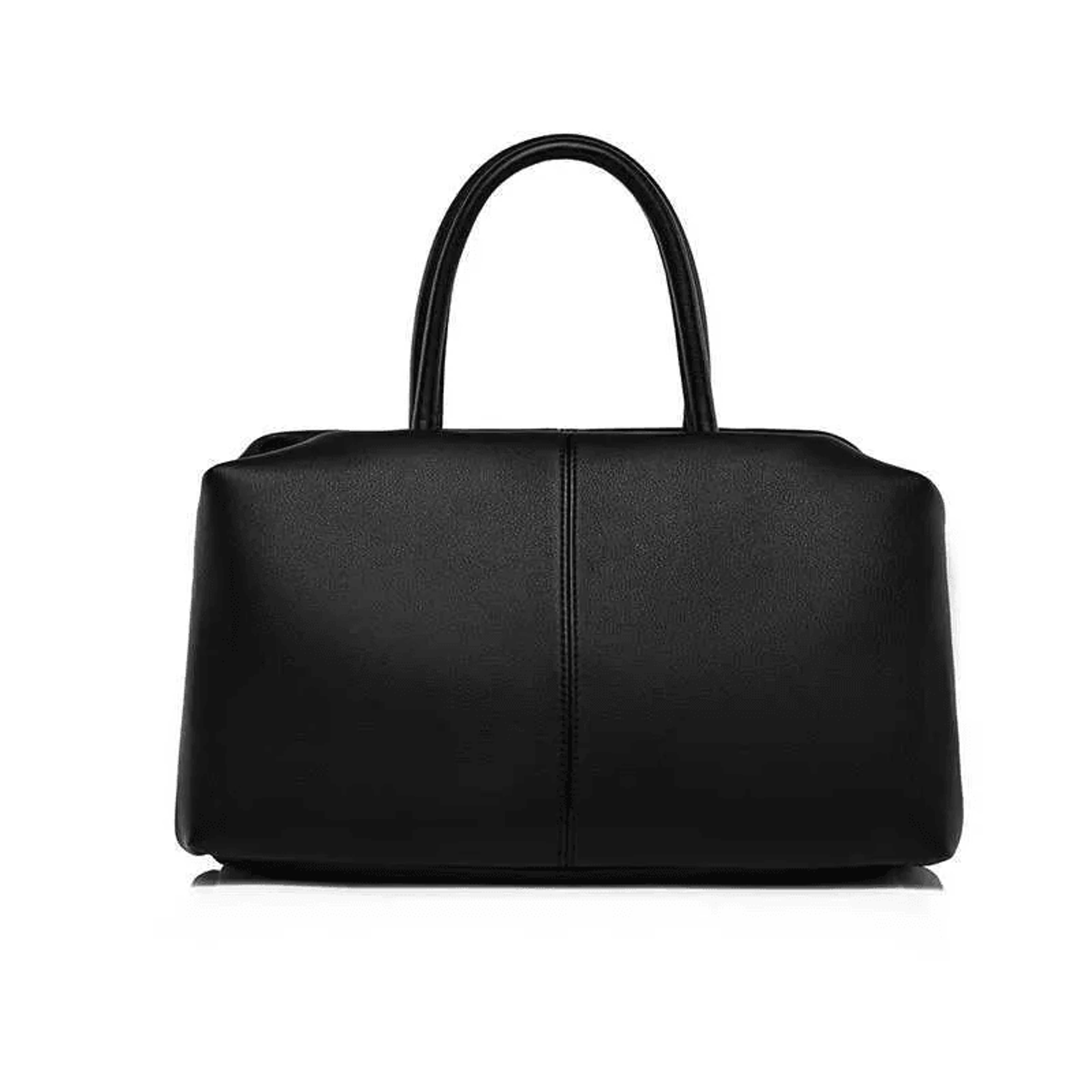 oversized leather hobo bag with line stitch detail