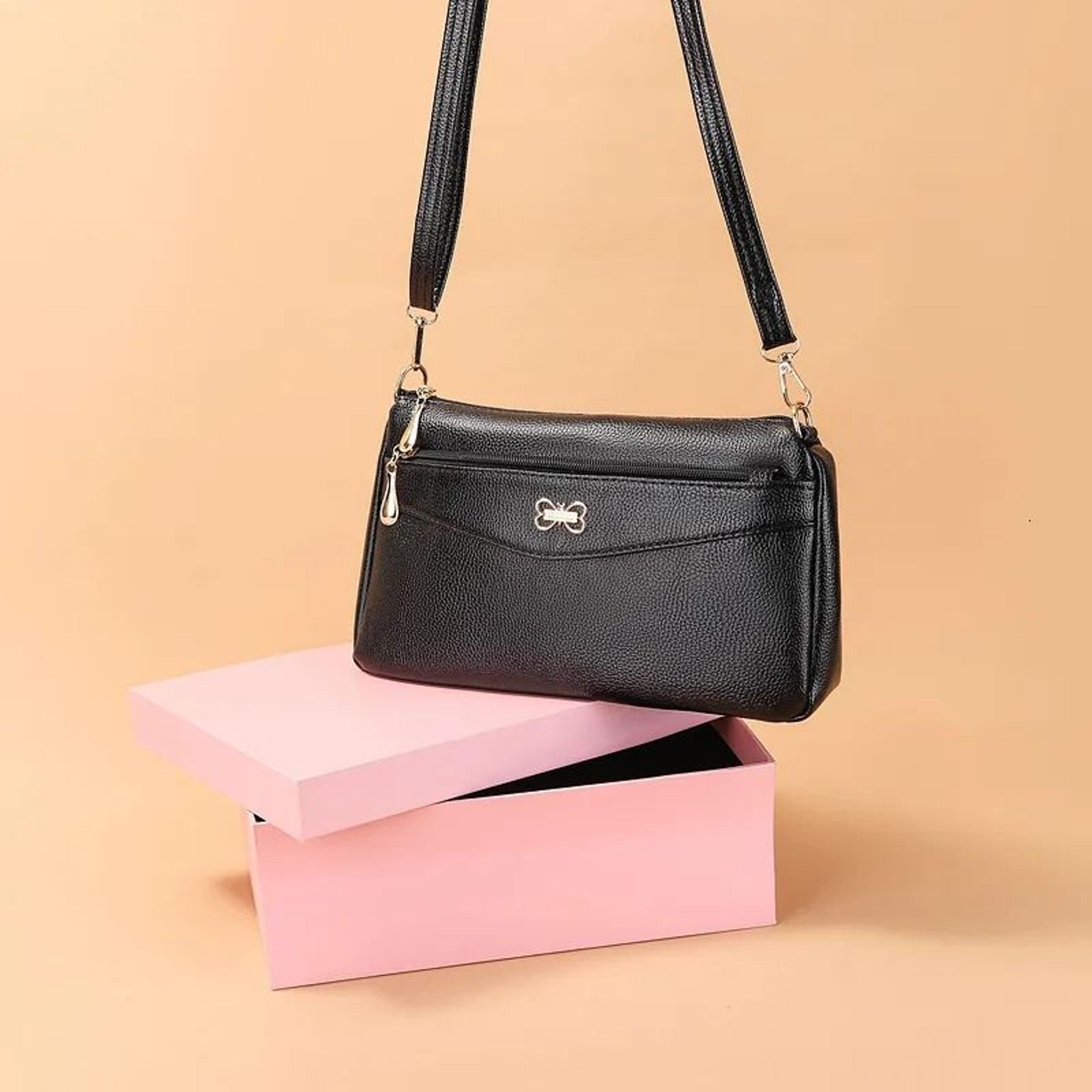 small womens crossbody bag with pu leather and adjustable shoulder strap