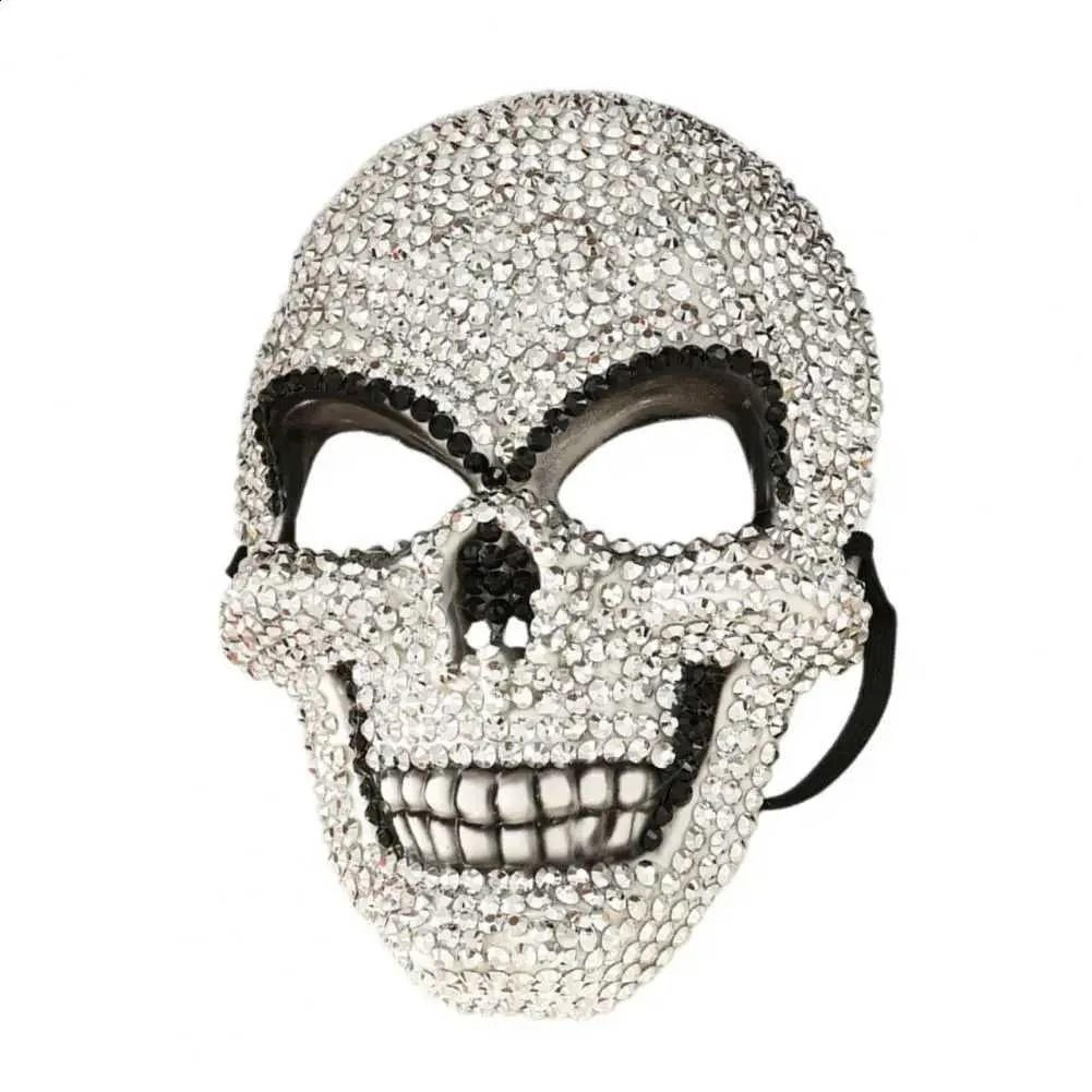 sparkling rhinestone skull mask full face skeleton mask for halloween
