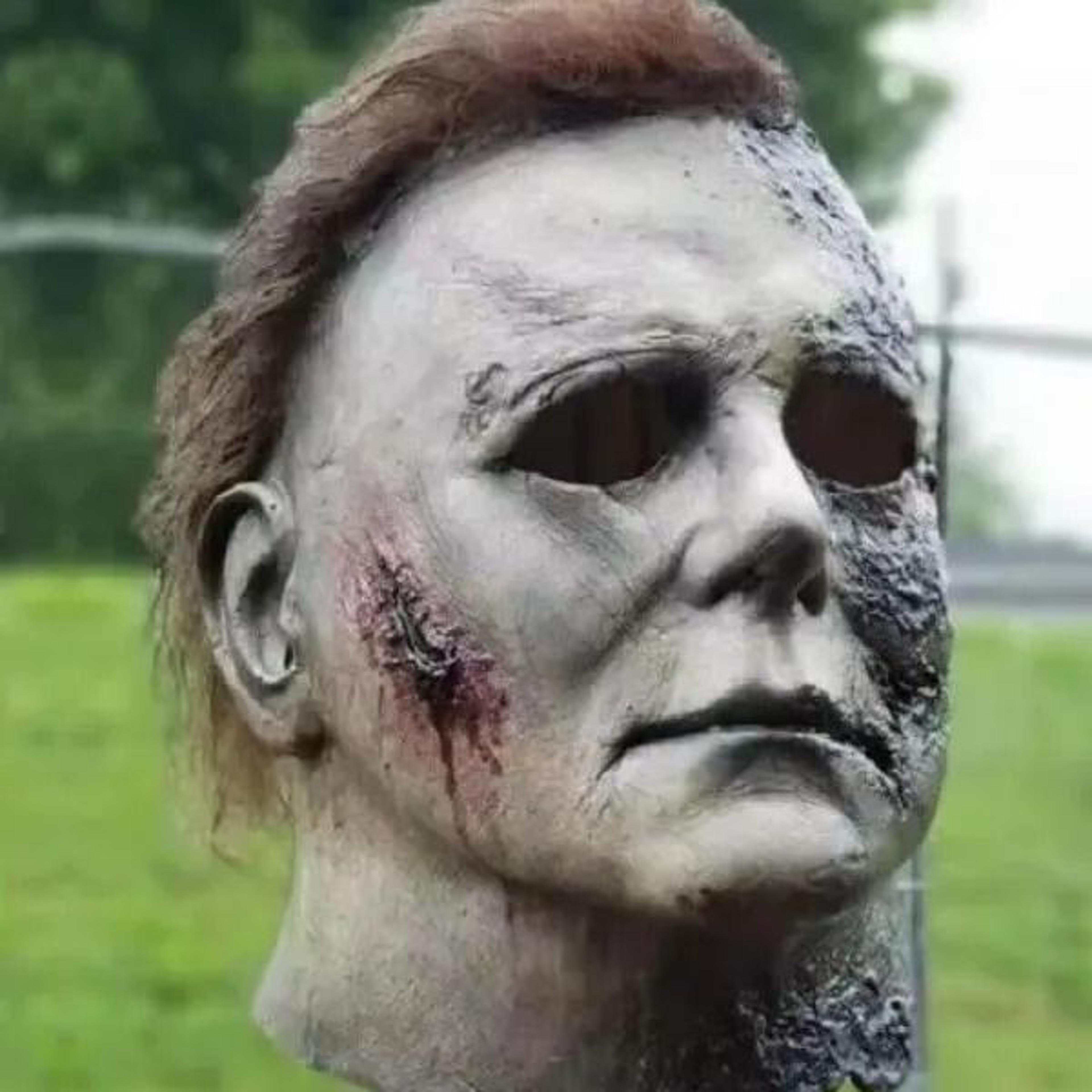 full head latex mask costume mask for men, halloween scarred horror mask