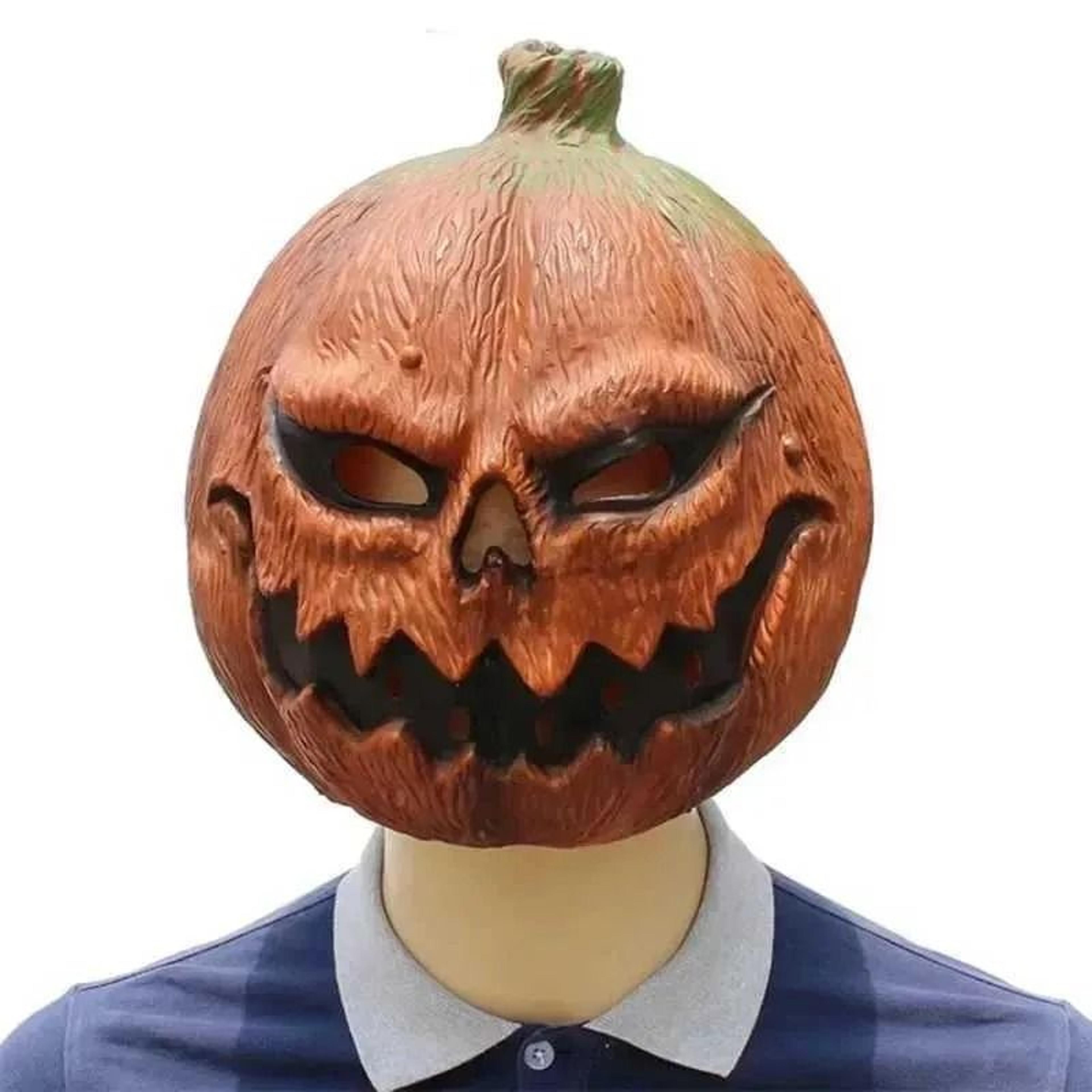 scary halloween pumpkin head mask latex cosplay costume prop for adults