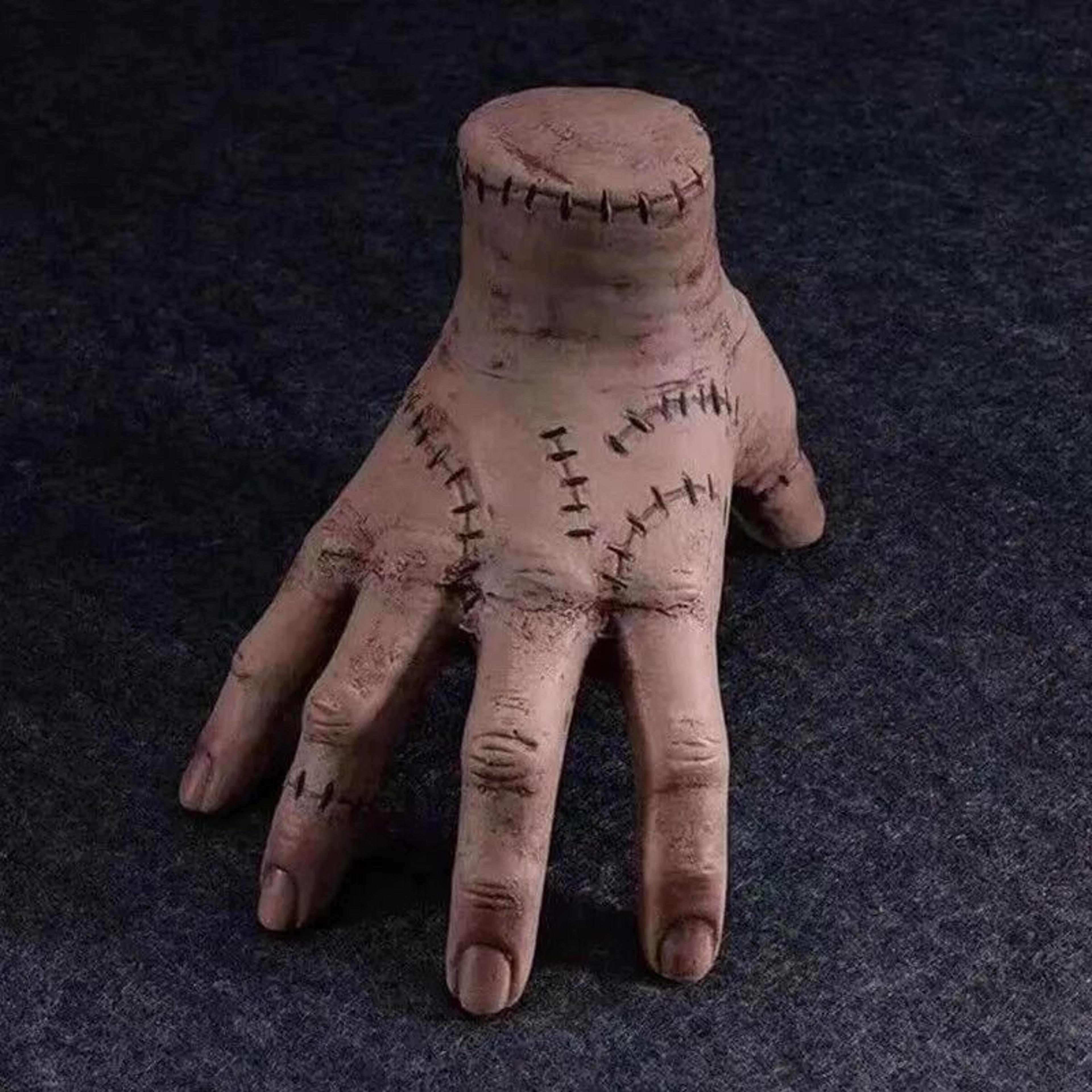 realistic stitched severed hand figurine for halloween decorations and cosplay