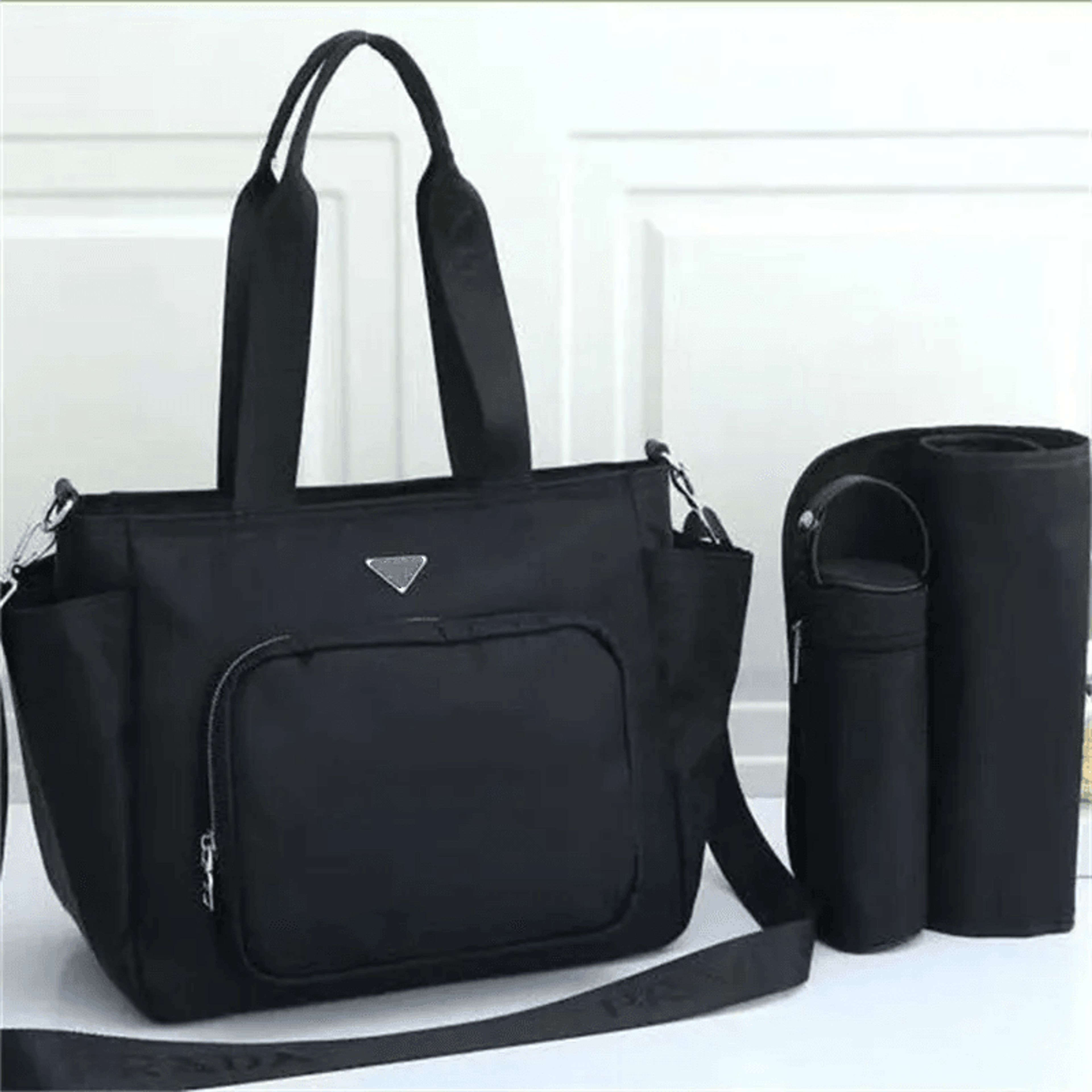 diaper bag set with large capacity backpack and shoulder bags