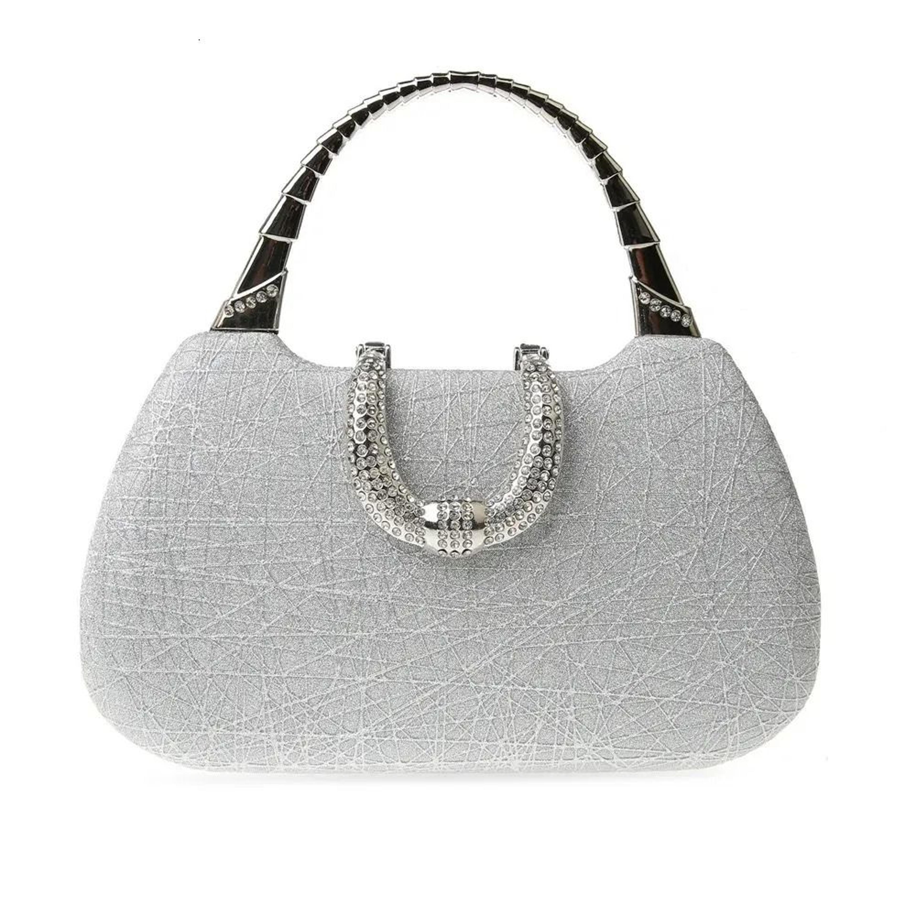 vintage rhinestone and pearl embellished crossbody shoulder bag