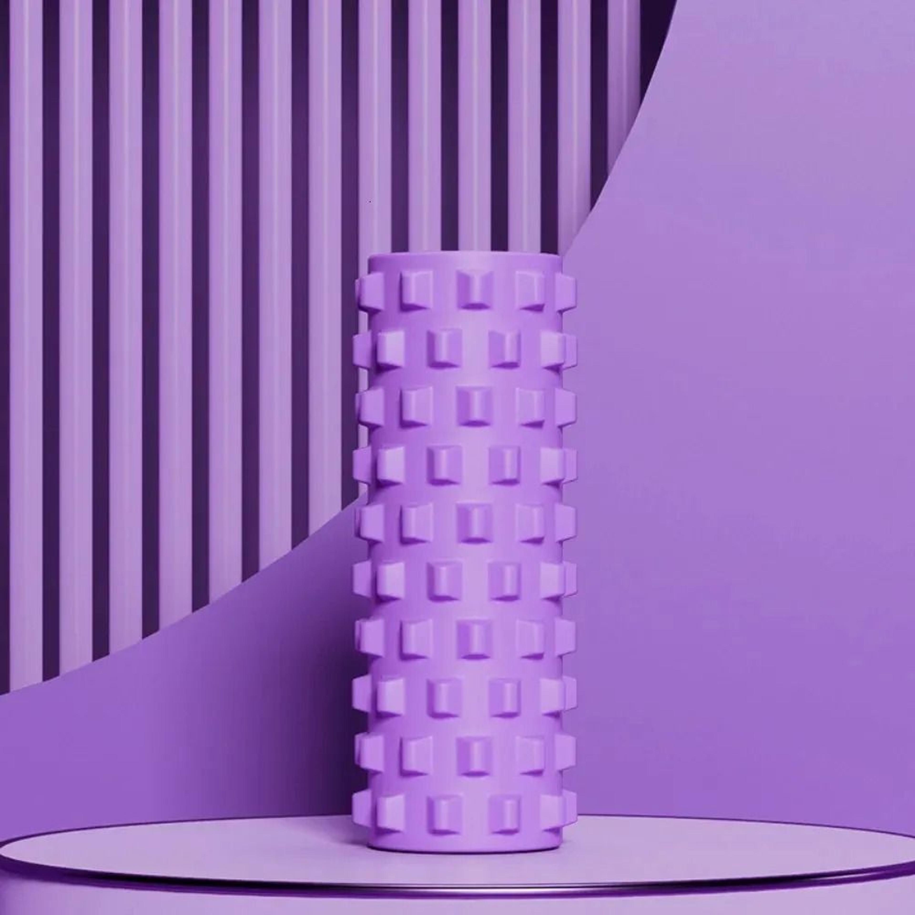 foam yoga roller for muscle massage and pilates exercises