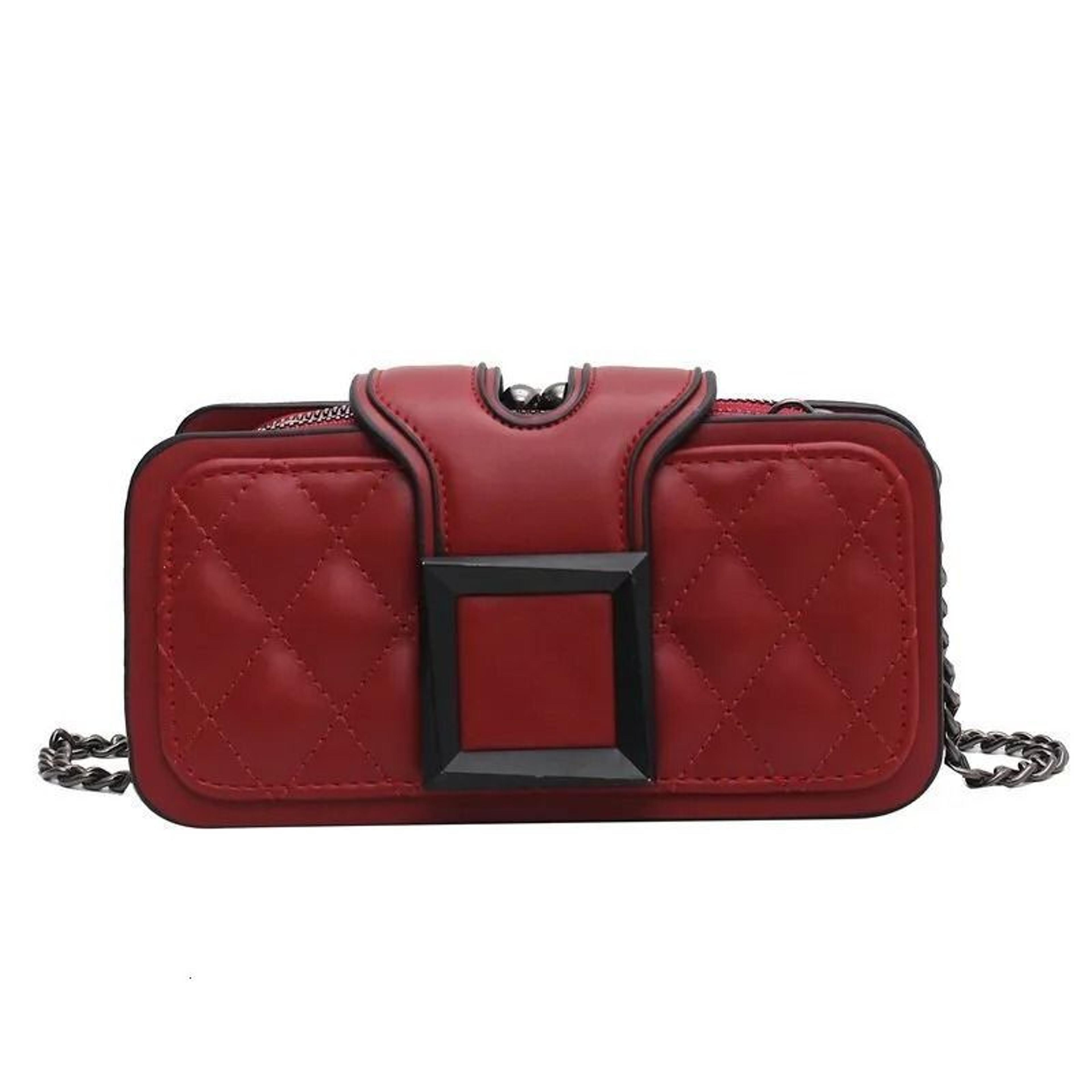 women multi-compartment crossbody phone bag with adjustable chain strap