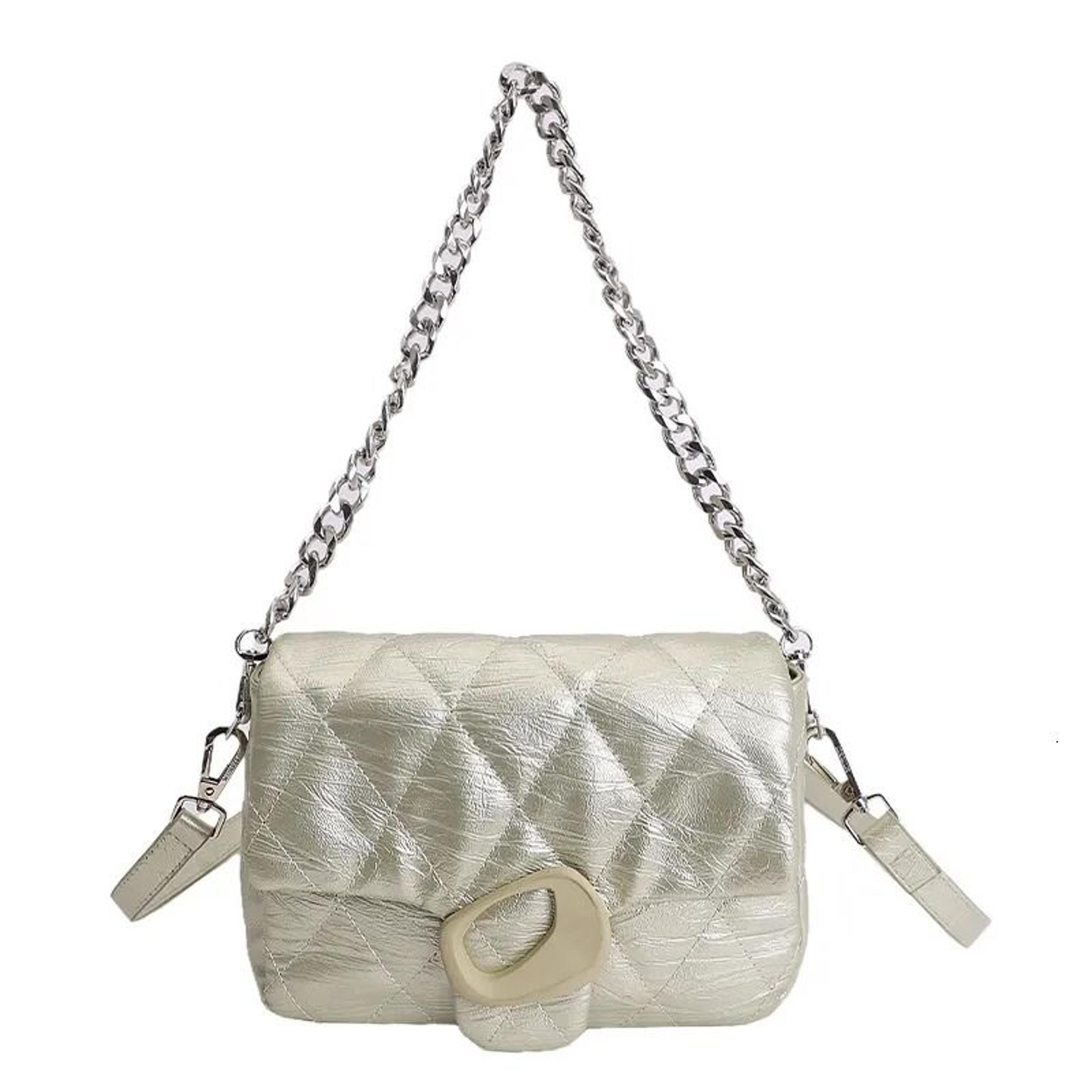 women diamond quilted chain handbag lightweight shoulder and crossbody bag