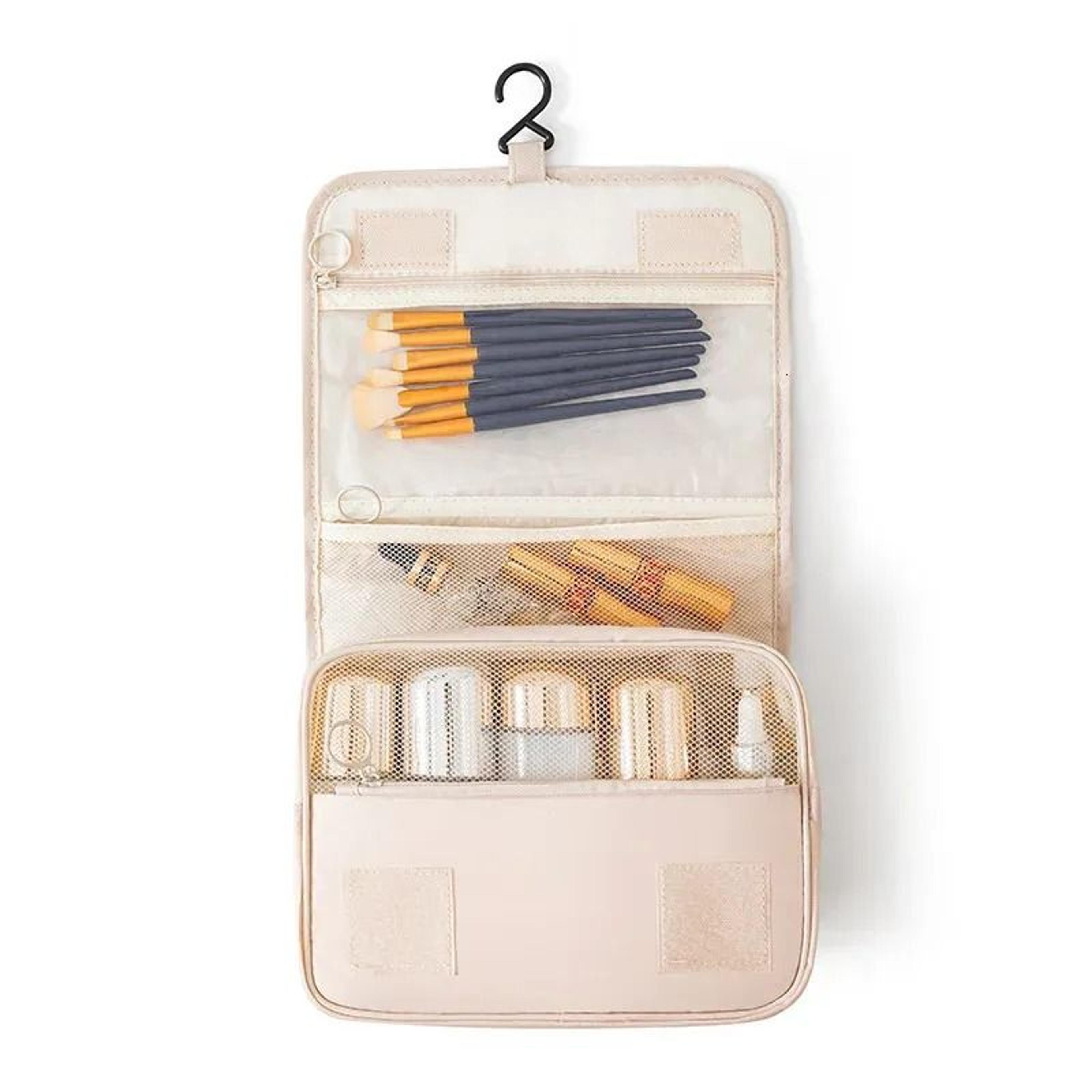travel toiletry bag with hanging hook and large capacity