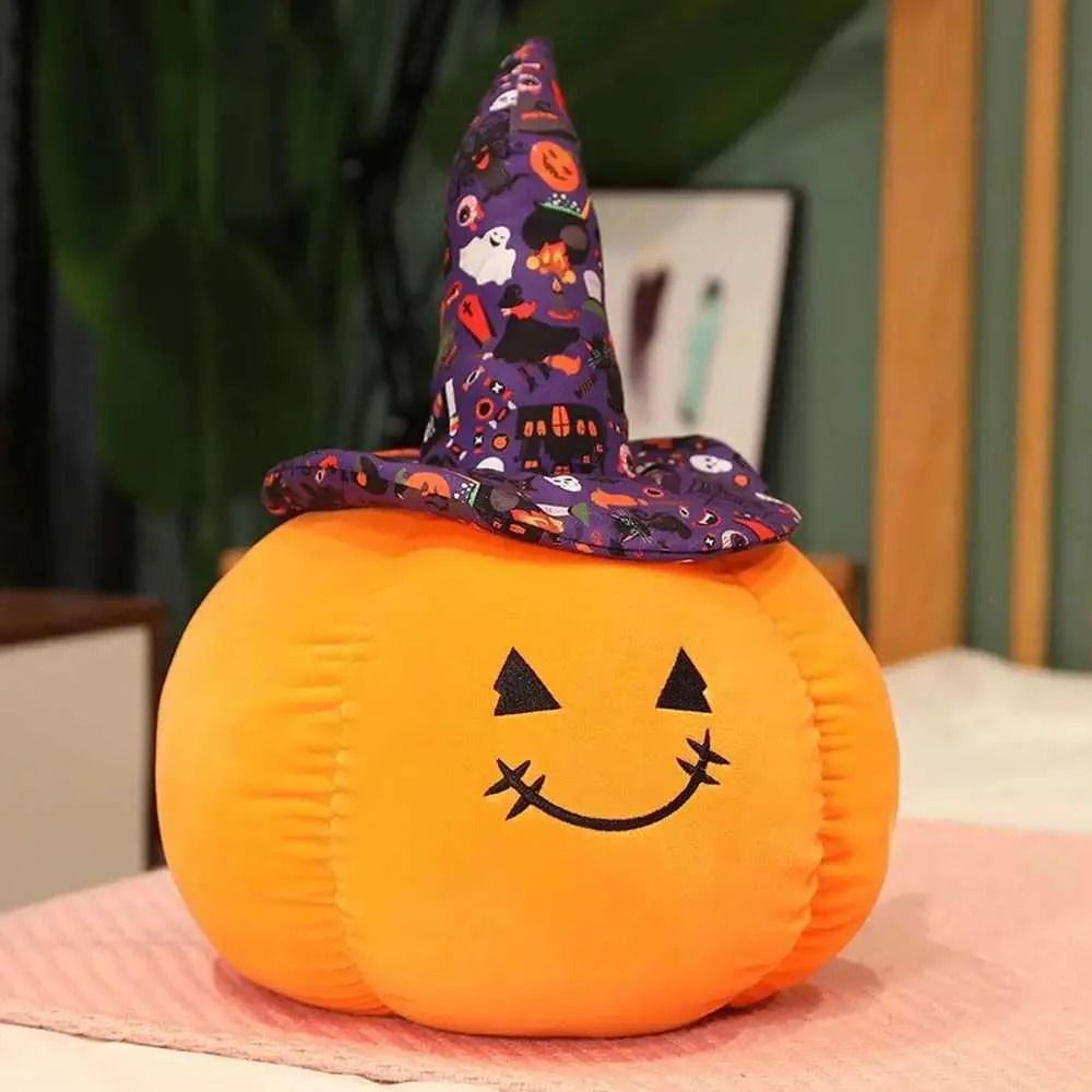 halloween plush pumpkin cushion soft stuffed decorative pillow for fall home decor