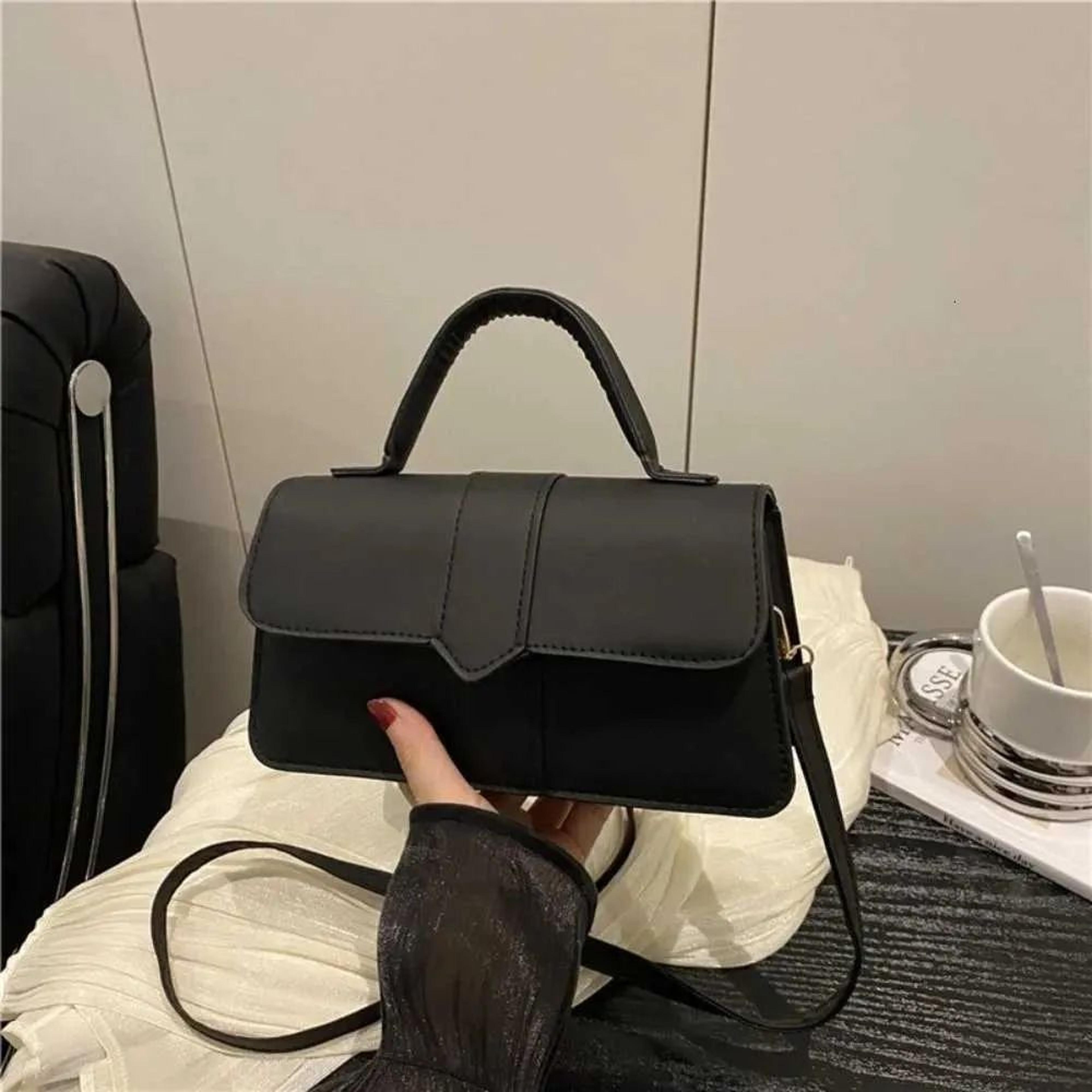 pu leather square shoulder bag – casual underarm and crossbody handbag