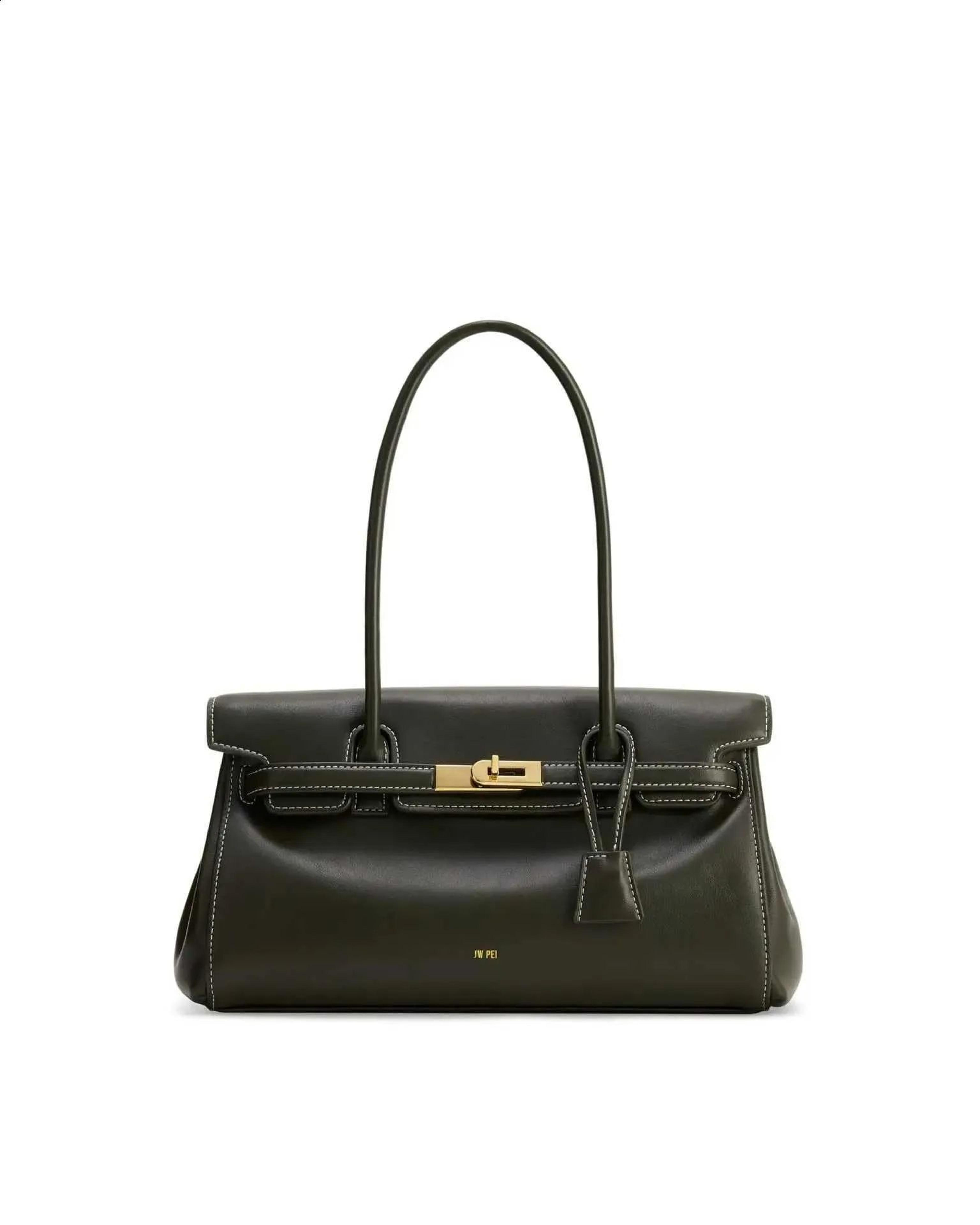Compact Underarm Shoulder Bag With Handheld Design And Modern Stick Bag Accent 1