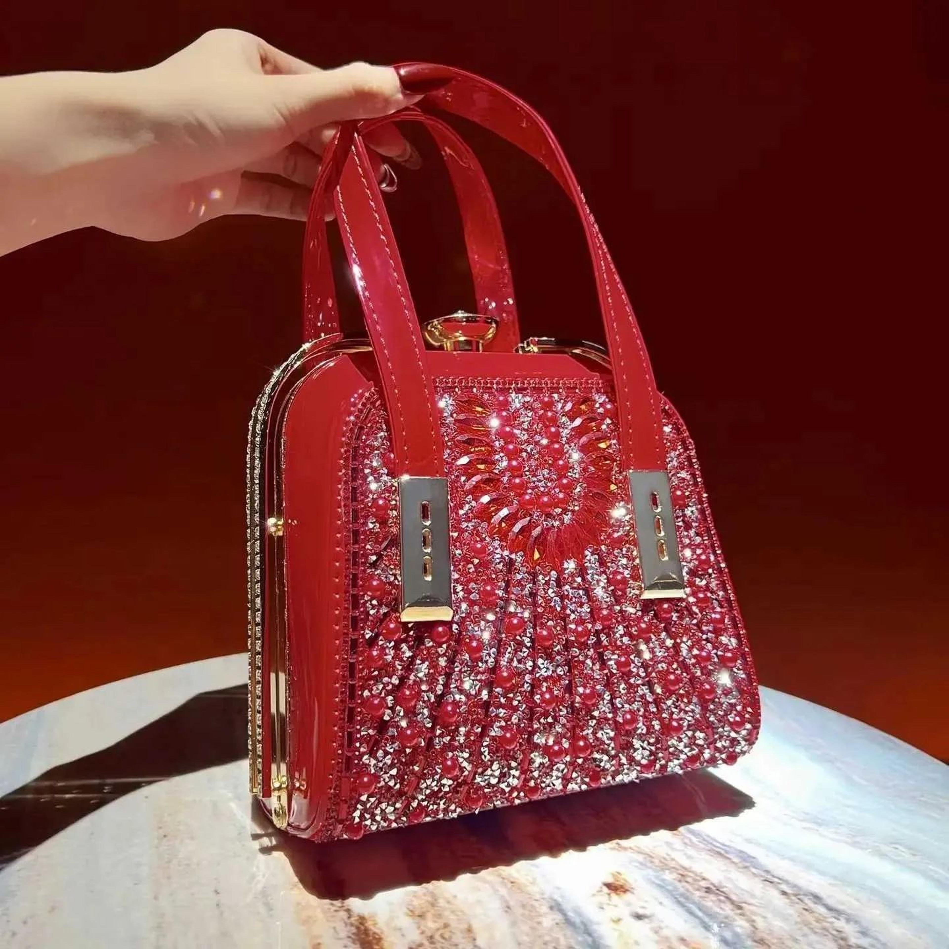 rhinestone evening bag for women crystal crossbody party purse