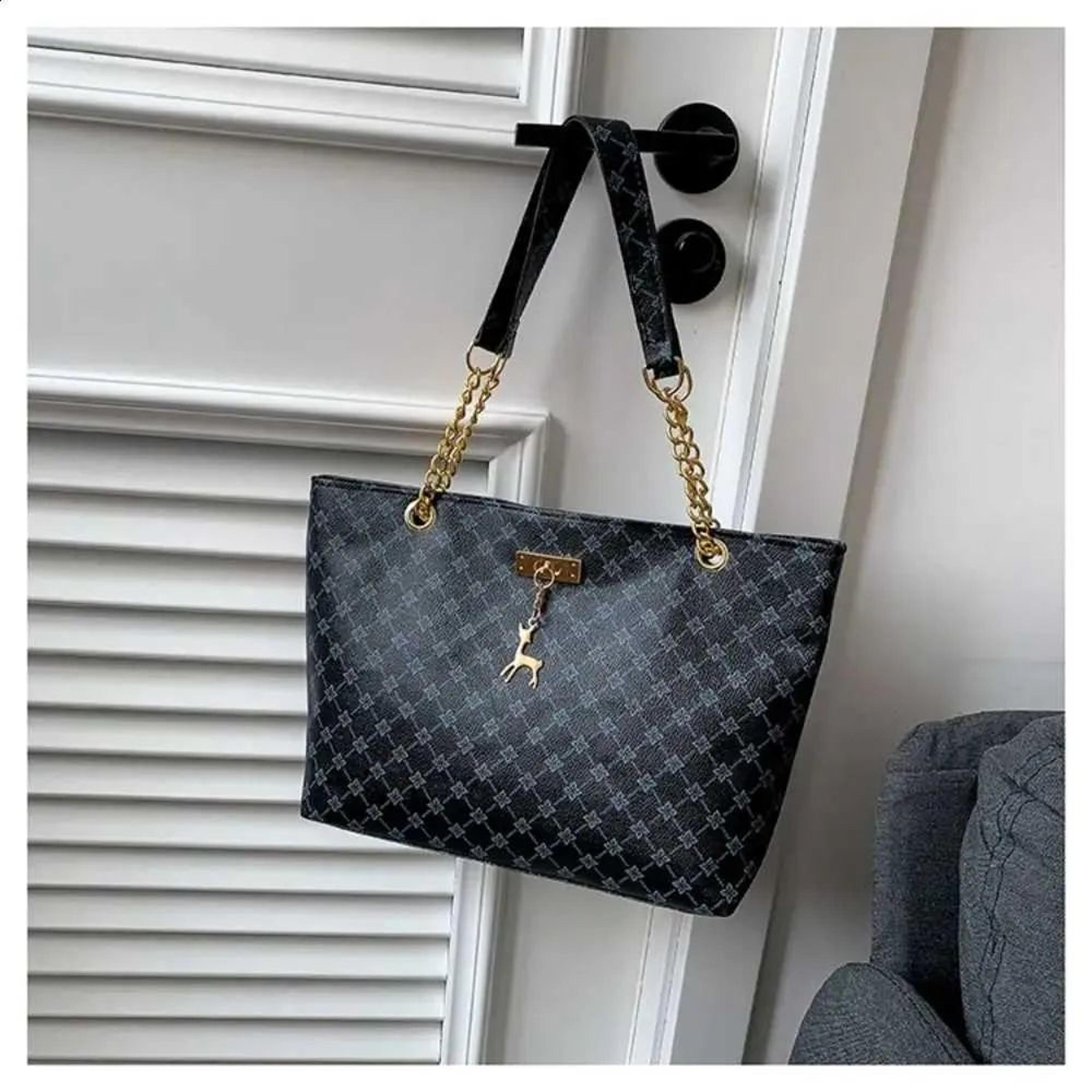 womens large capacity printed tote bag with shoulder strap for everyday use
