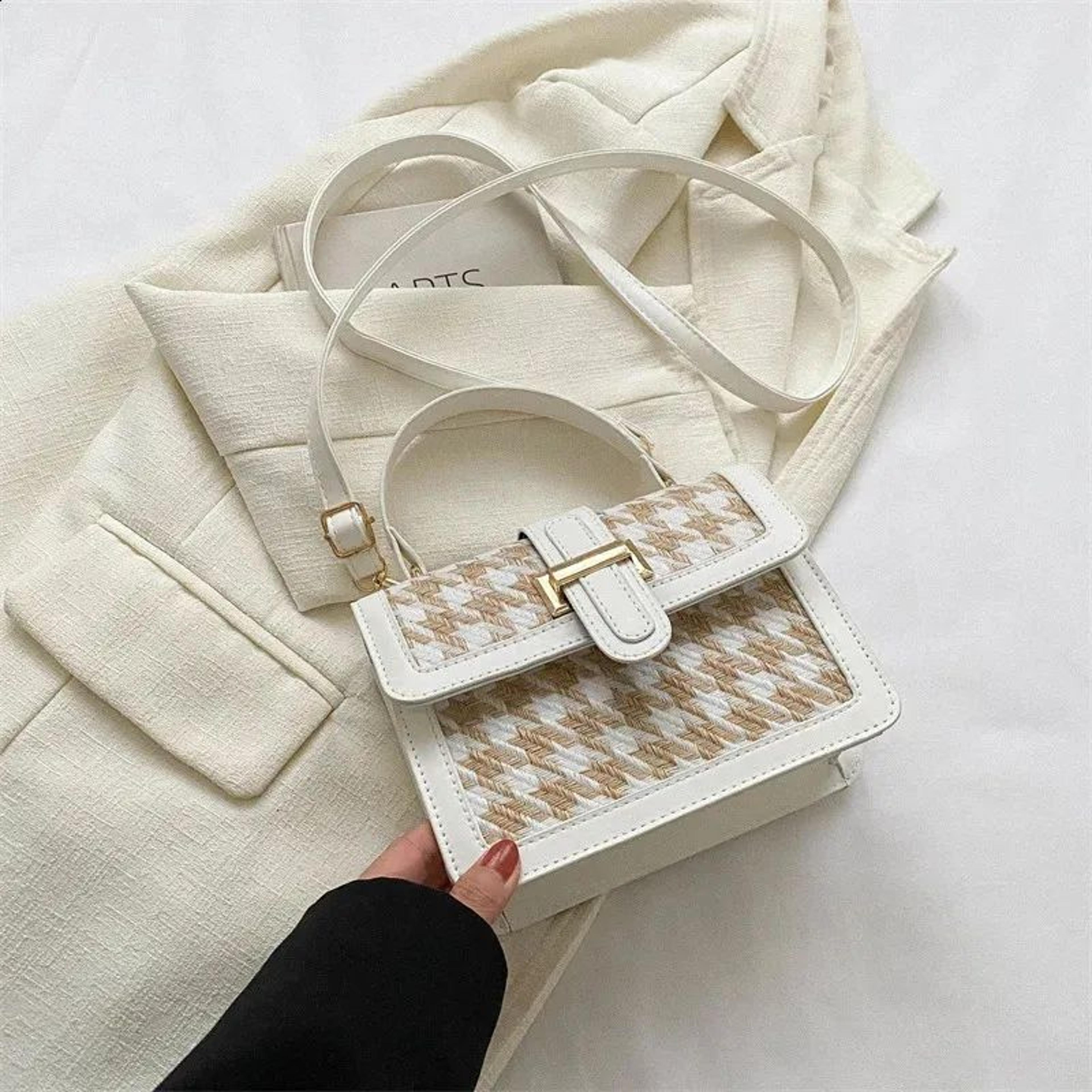 womens thousand bird grid small square shoulder messenger bag