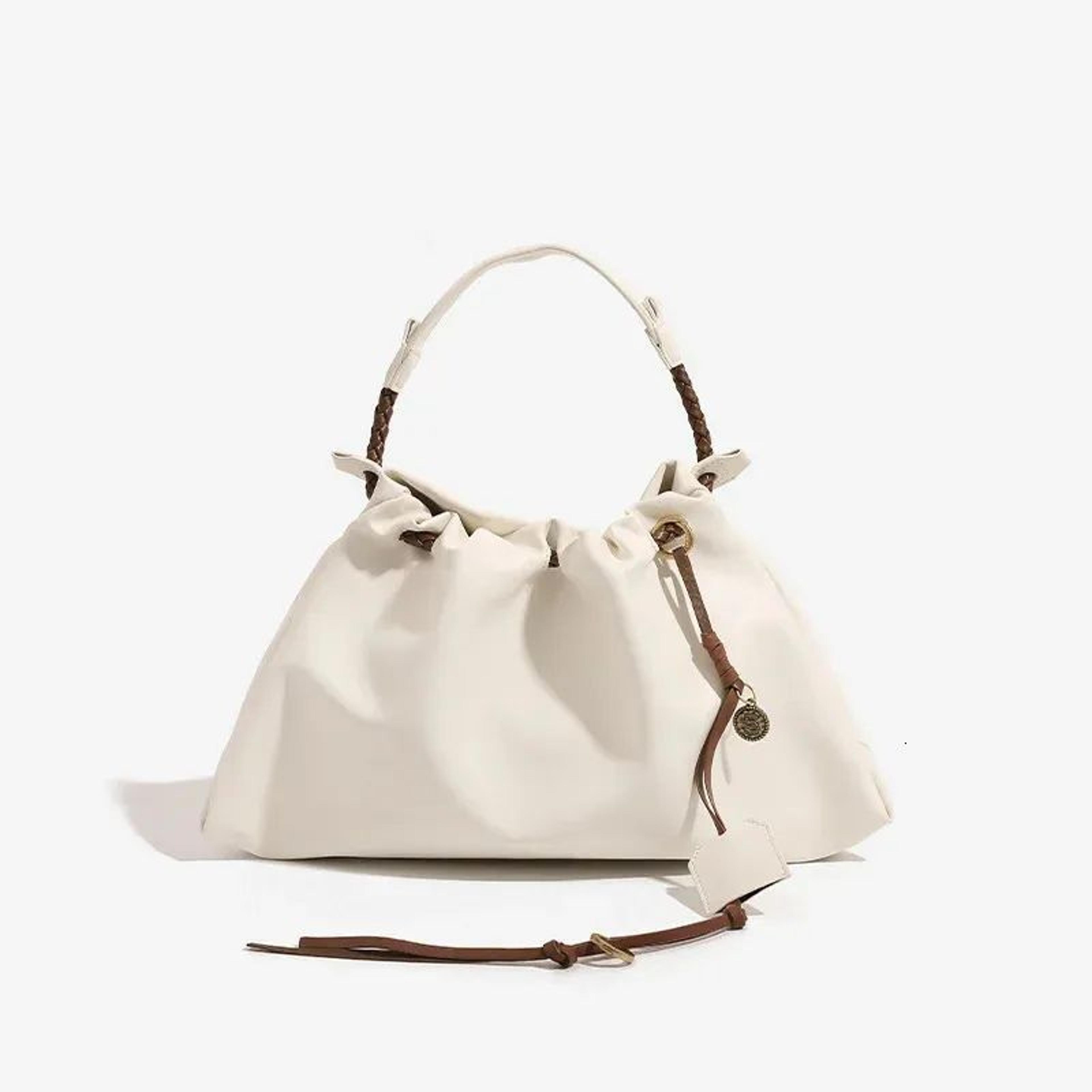 women drawstring cloud tote bag large capacity adjustable crossbody dumpling bag