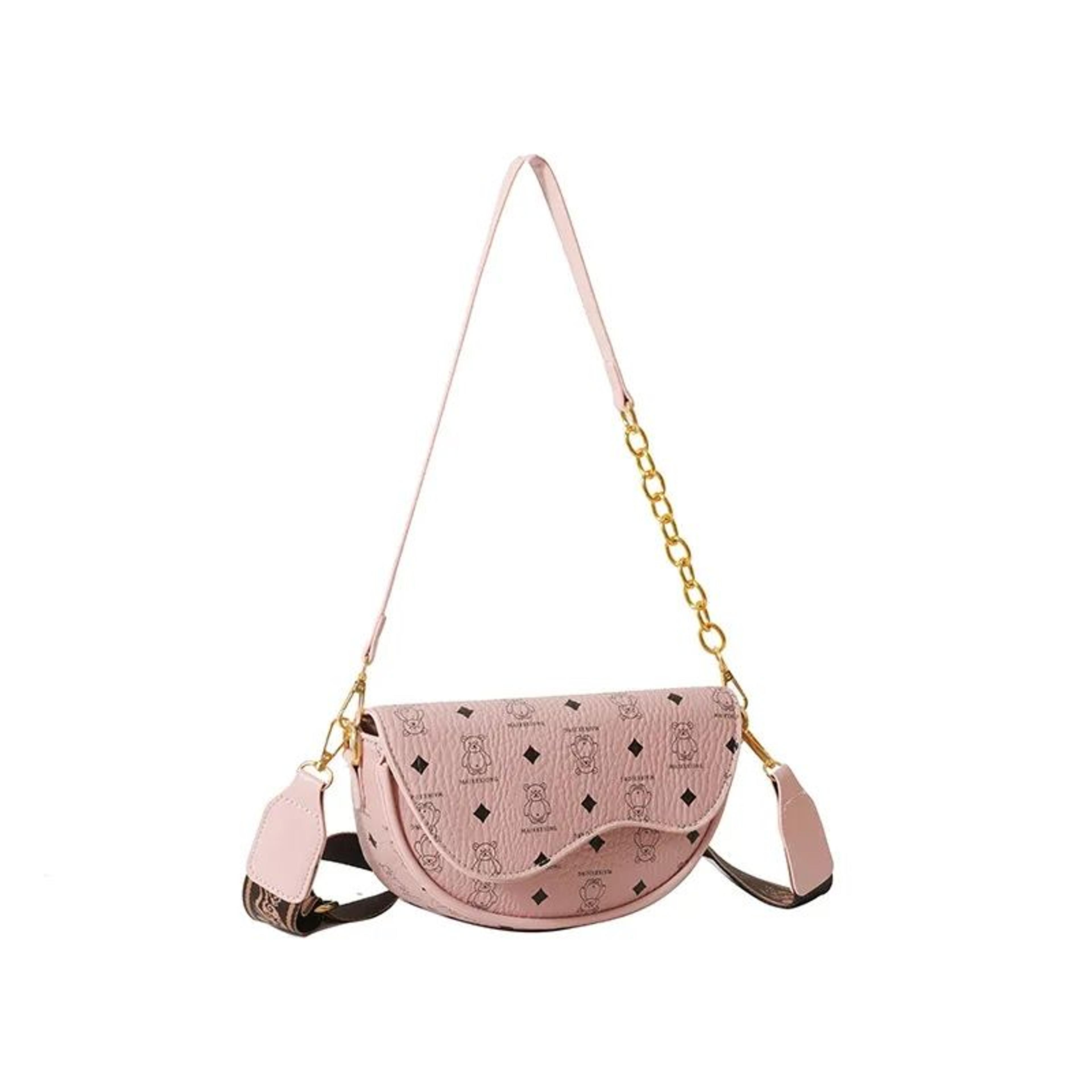 womens printed flap shoulder tote bag synthetic leather crossbody handbag