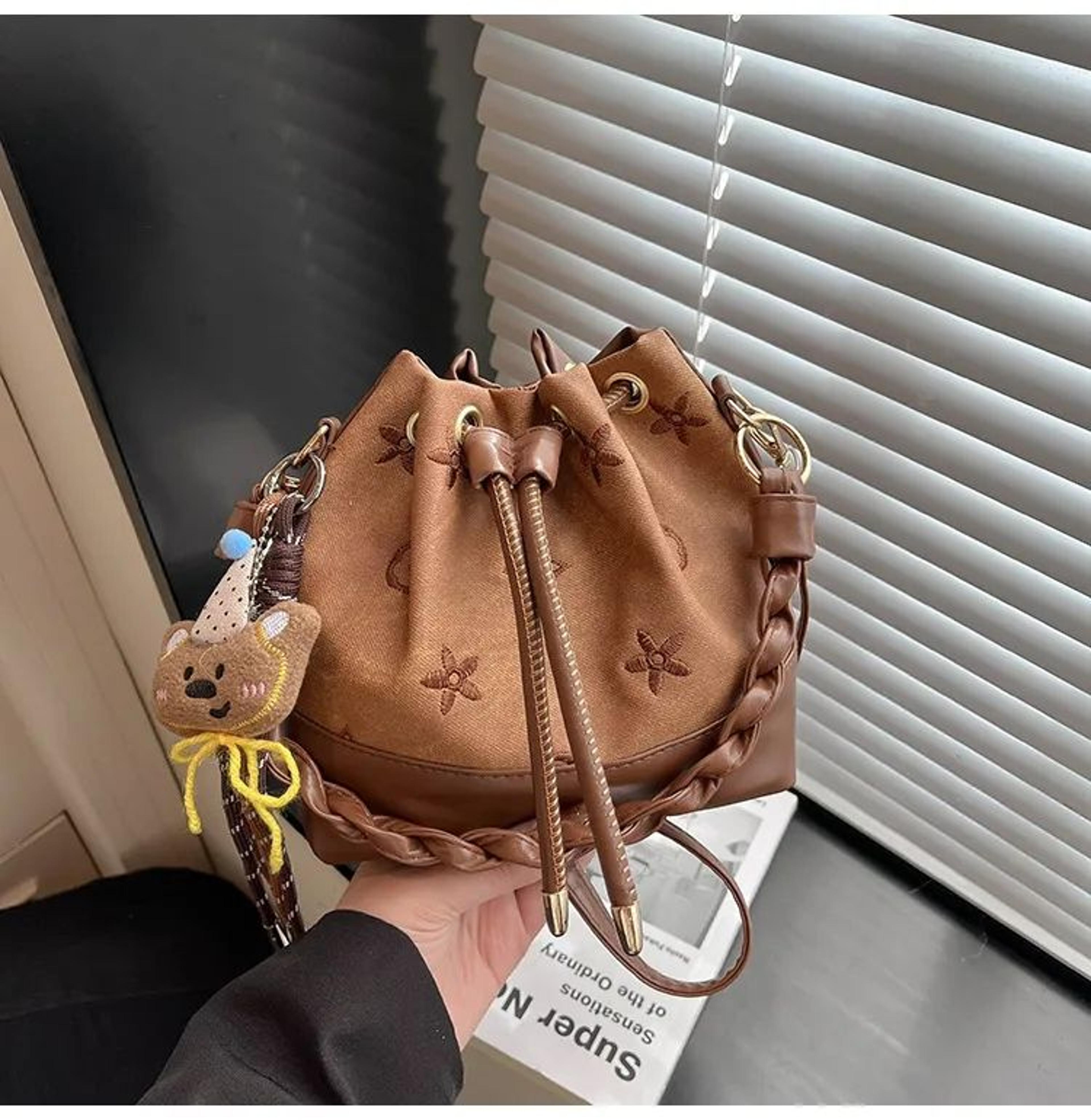 women western style bucket bag large capacity crossbody shoulder handbag