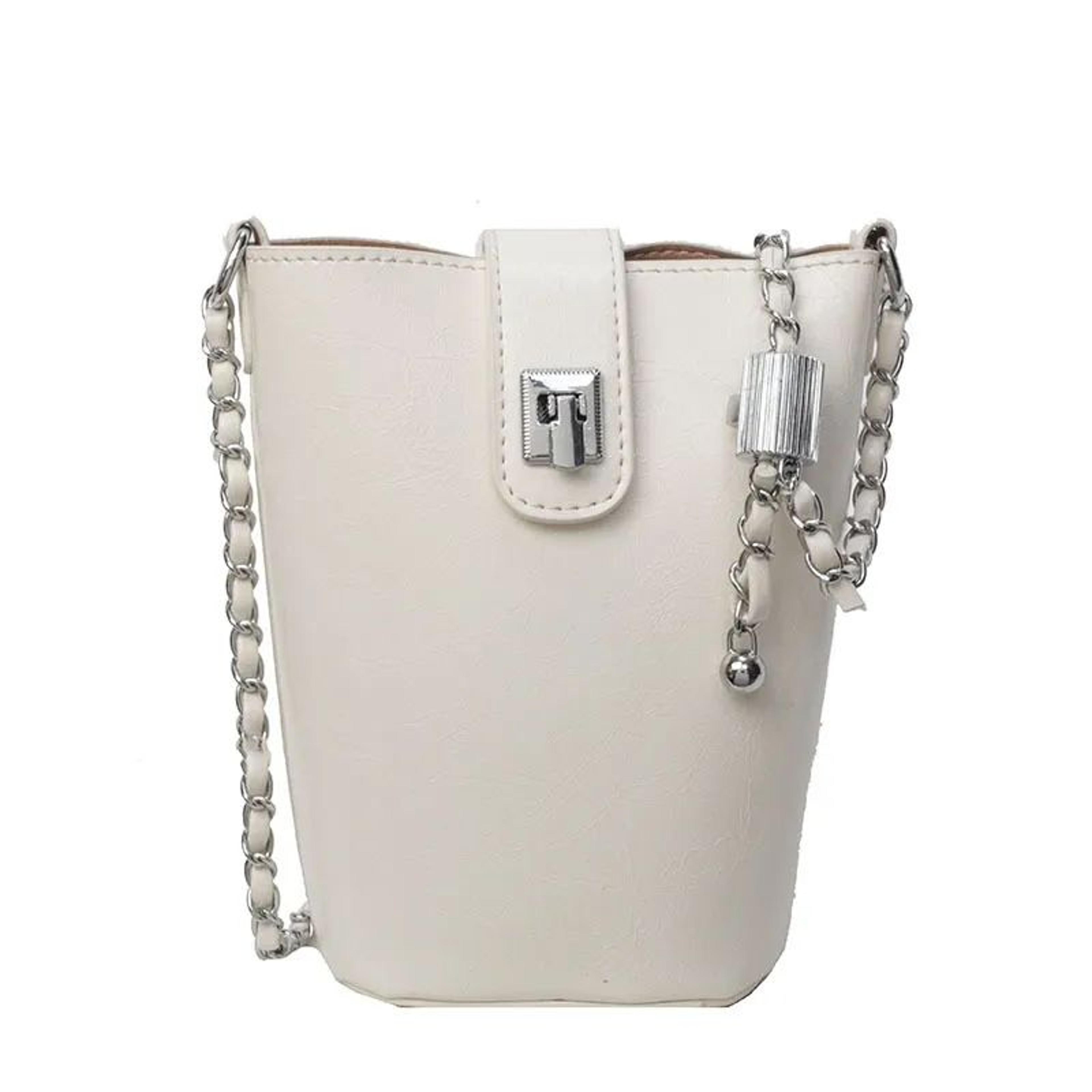 women mobile phone bucket crossbody bag with fashion chain strap