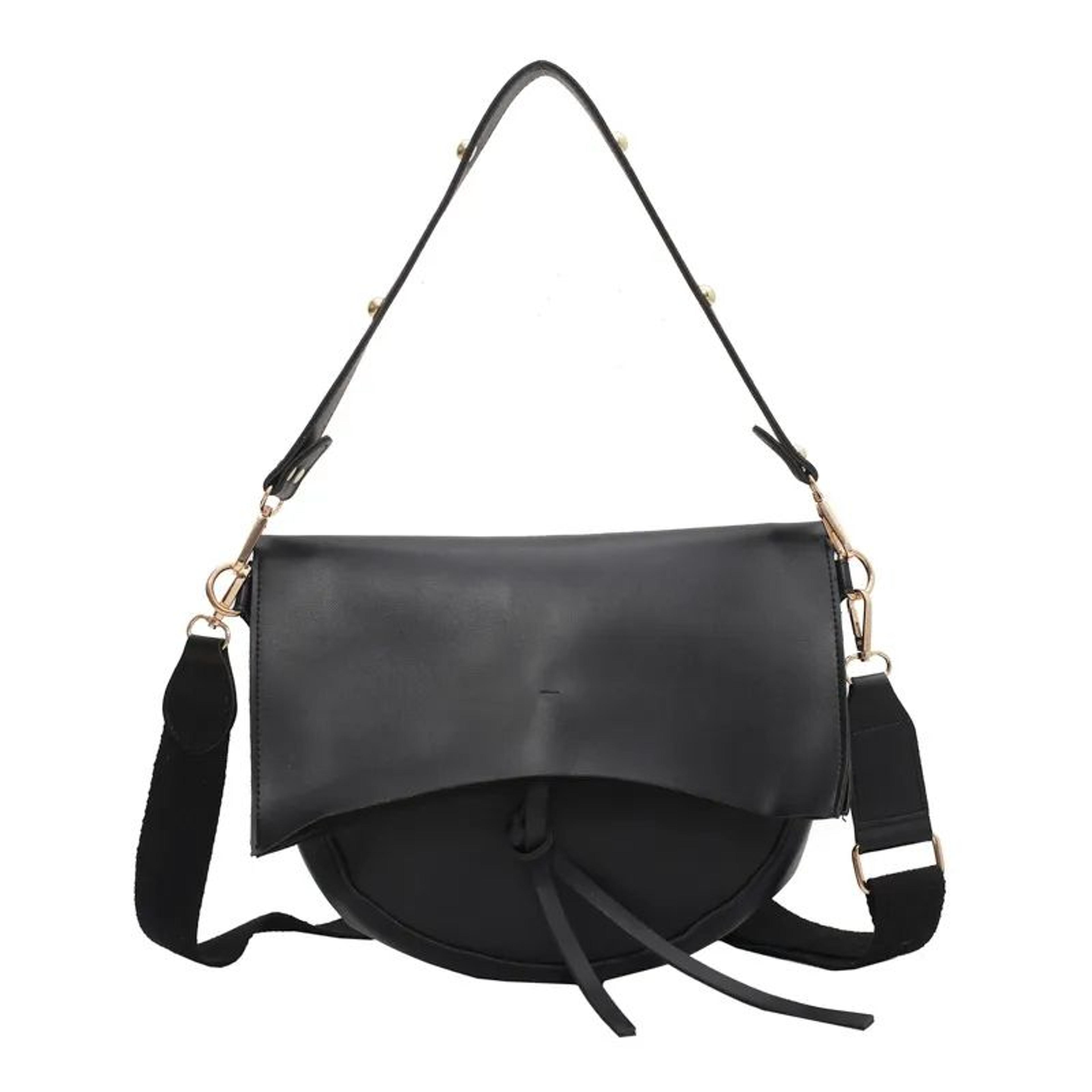 women retro saddle crossbody bag with adjustable strap solid color commuter purse