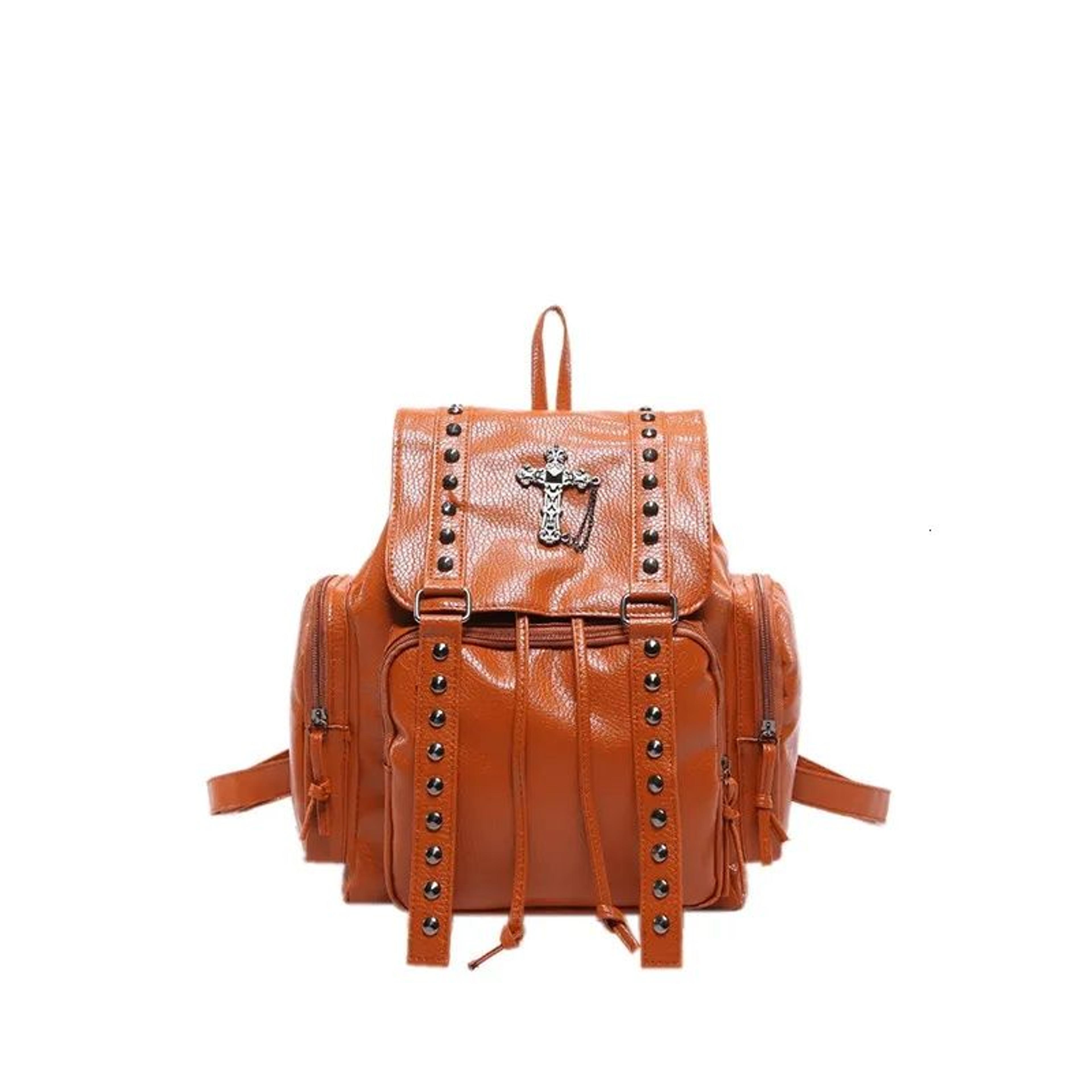 Women Large Capacity Washed Leather Backpack For Everyday Use 3