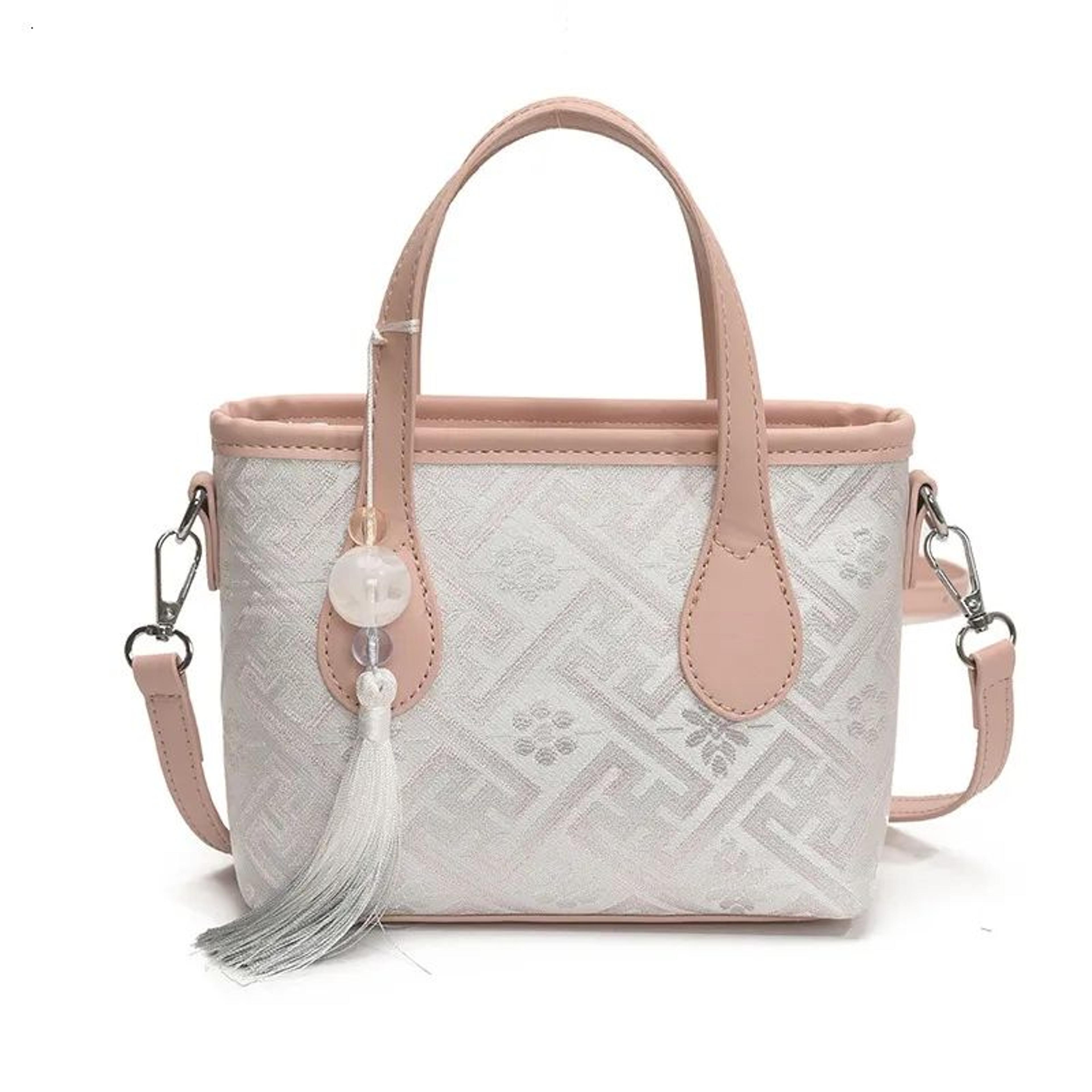 womens embroidered brocade handbag with shoulder and crossbody design