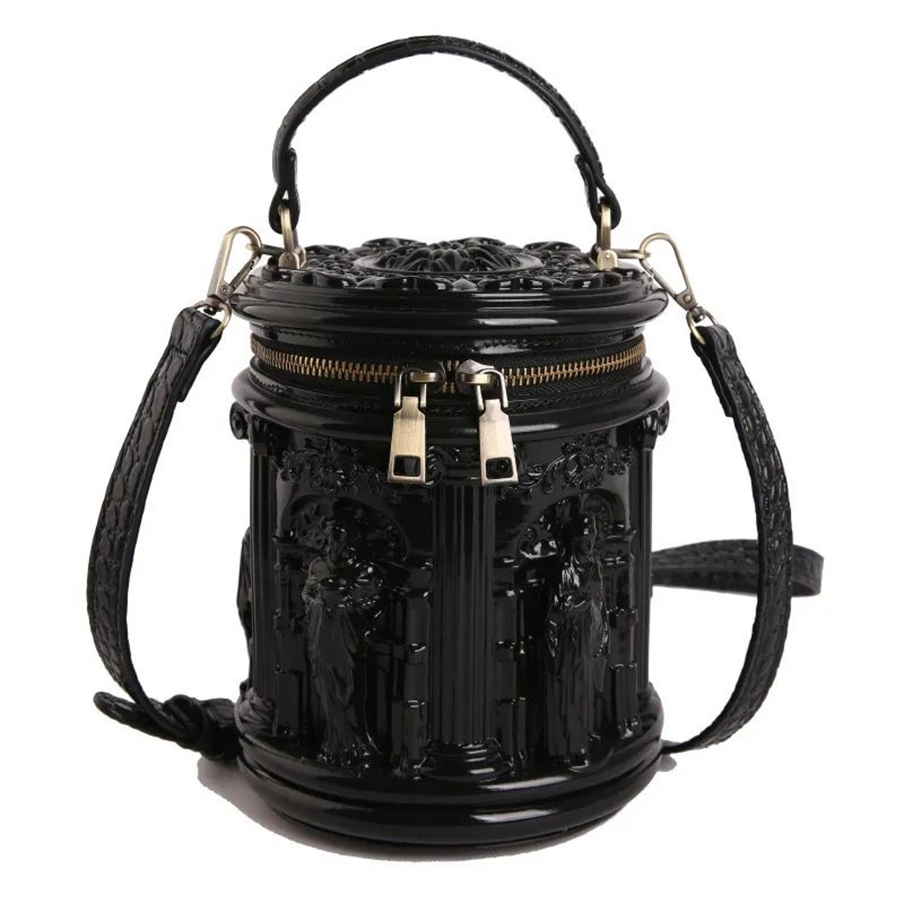 vintage arabic-style carved metal texture shoulder and crossbody handbag for women