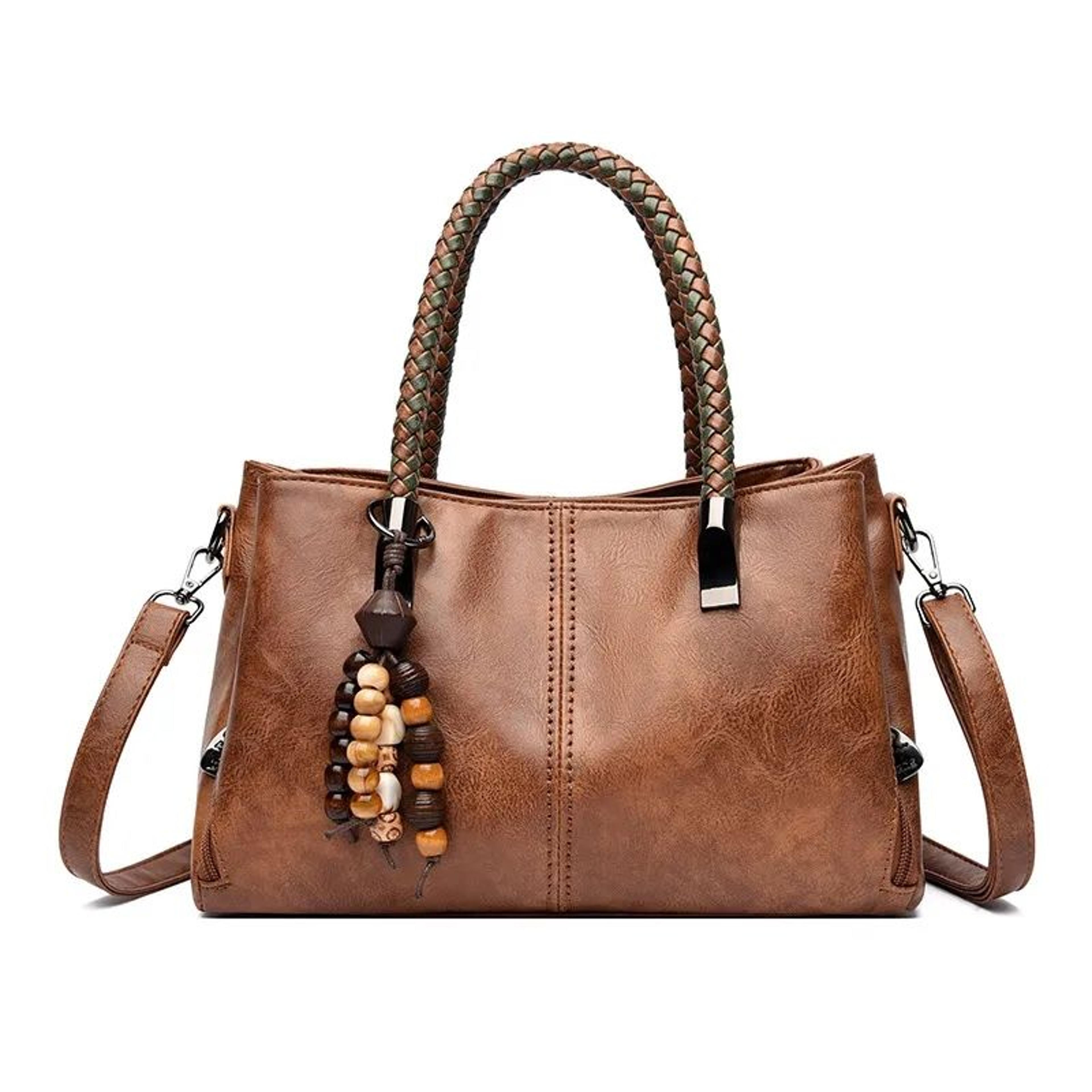 womens large capacity tote handbag with shoulder and crossbody carry
