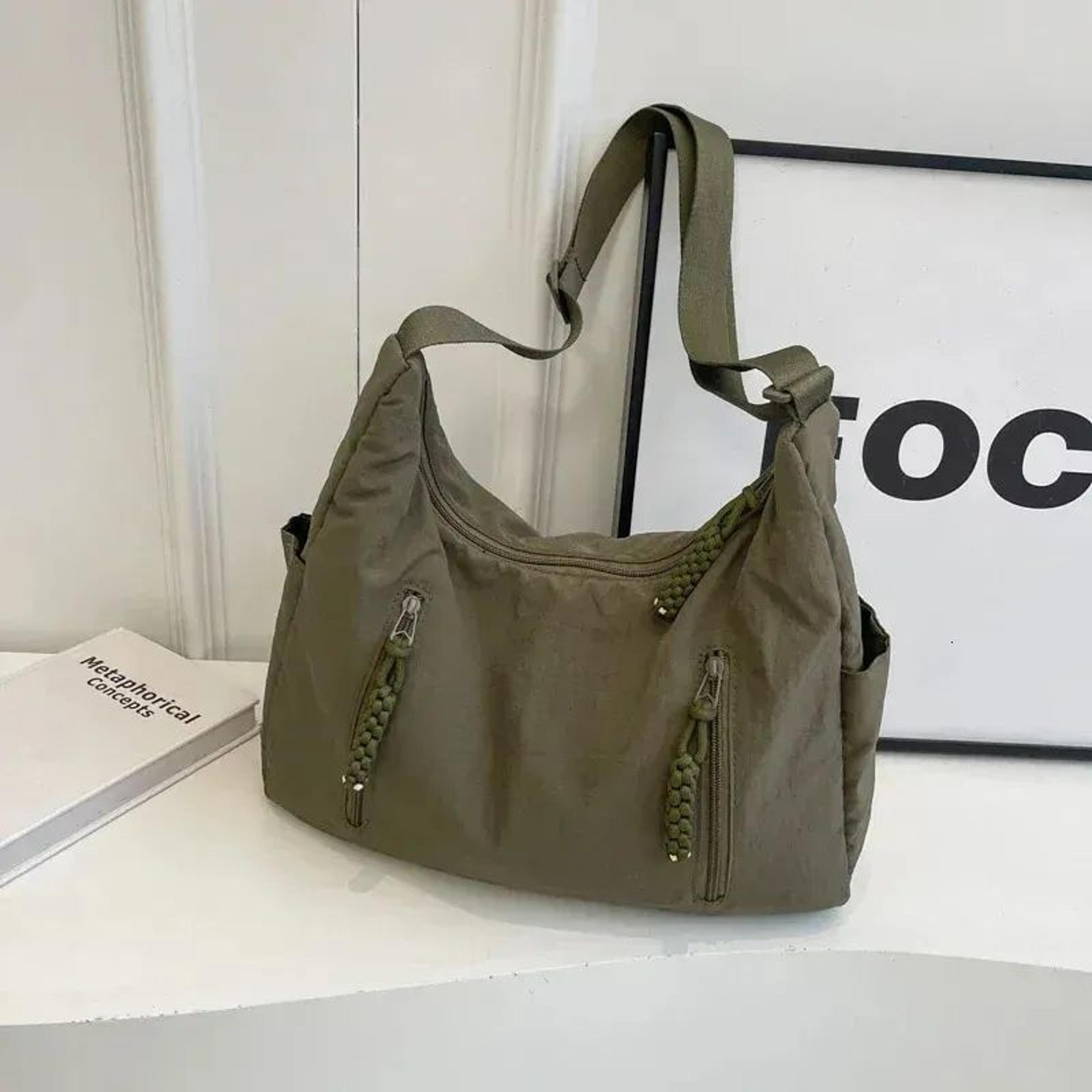 Womens Large Capacity Cloth Hobo Shoulder Bag With Multiple Pockets 3