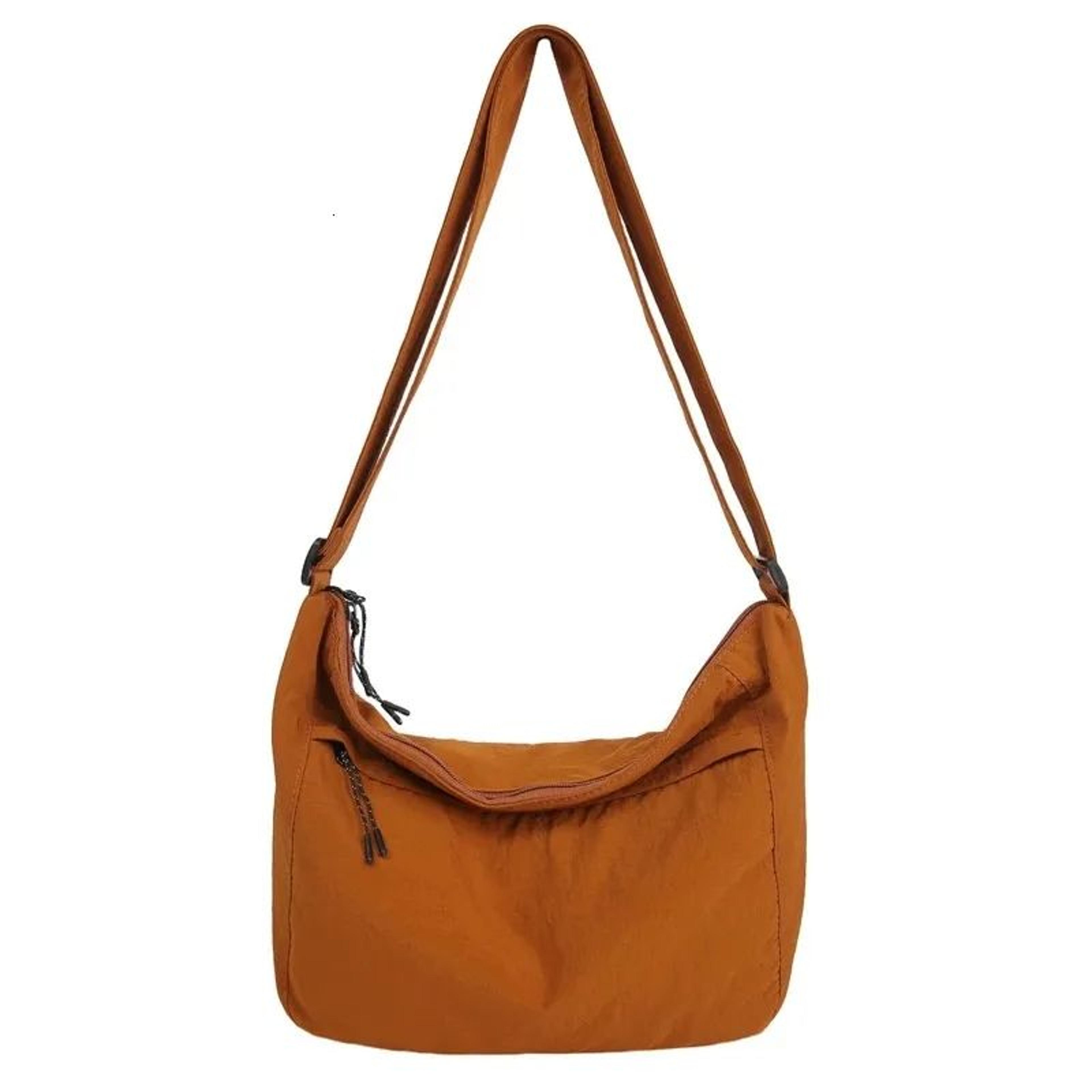 Women Nylon Shoulder Bag With Zipper Closure  Classic Crossbody Style 2