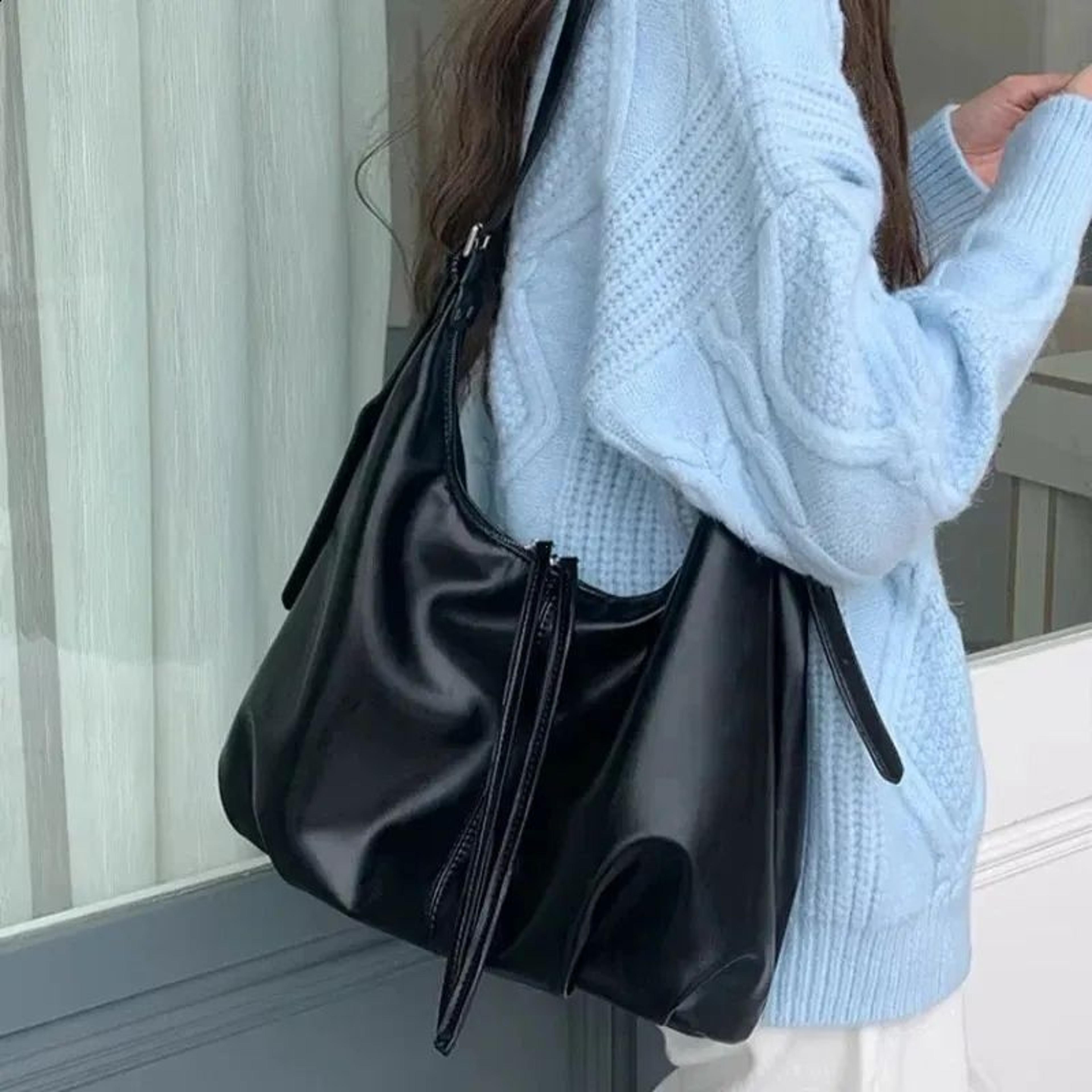 Women Patchwork Shoulder Bag  Colorblock Y2K Underarm Handbag 1