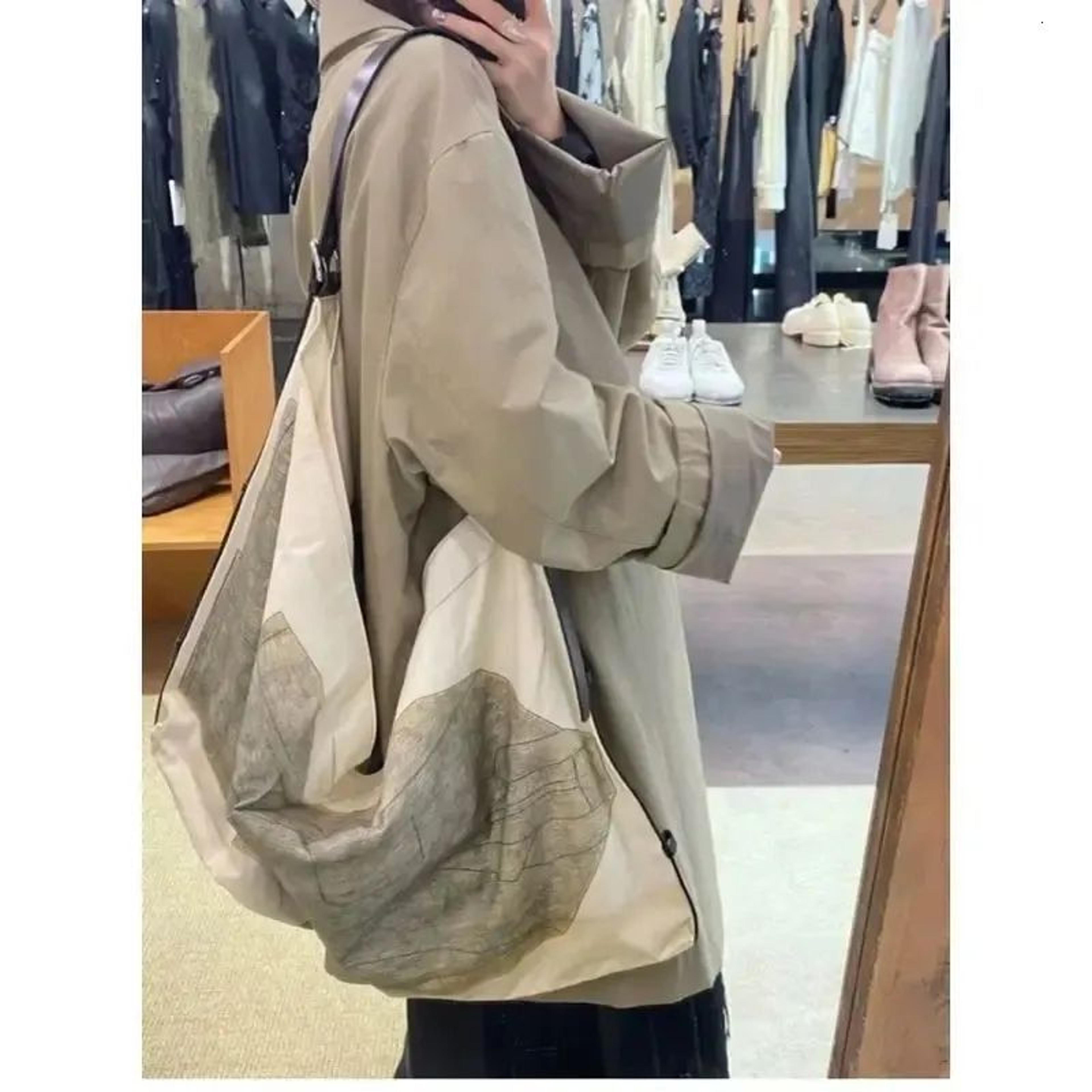 women canvas tote bag large capacity casual shoulder handbag