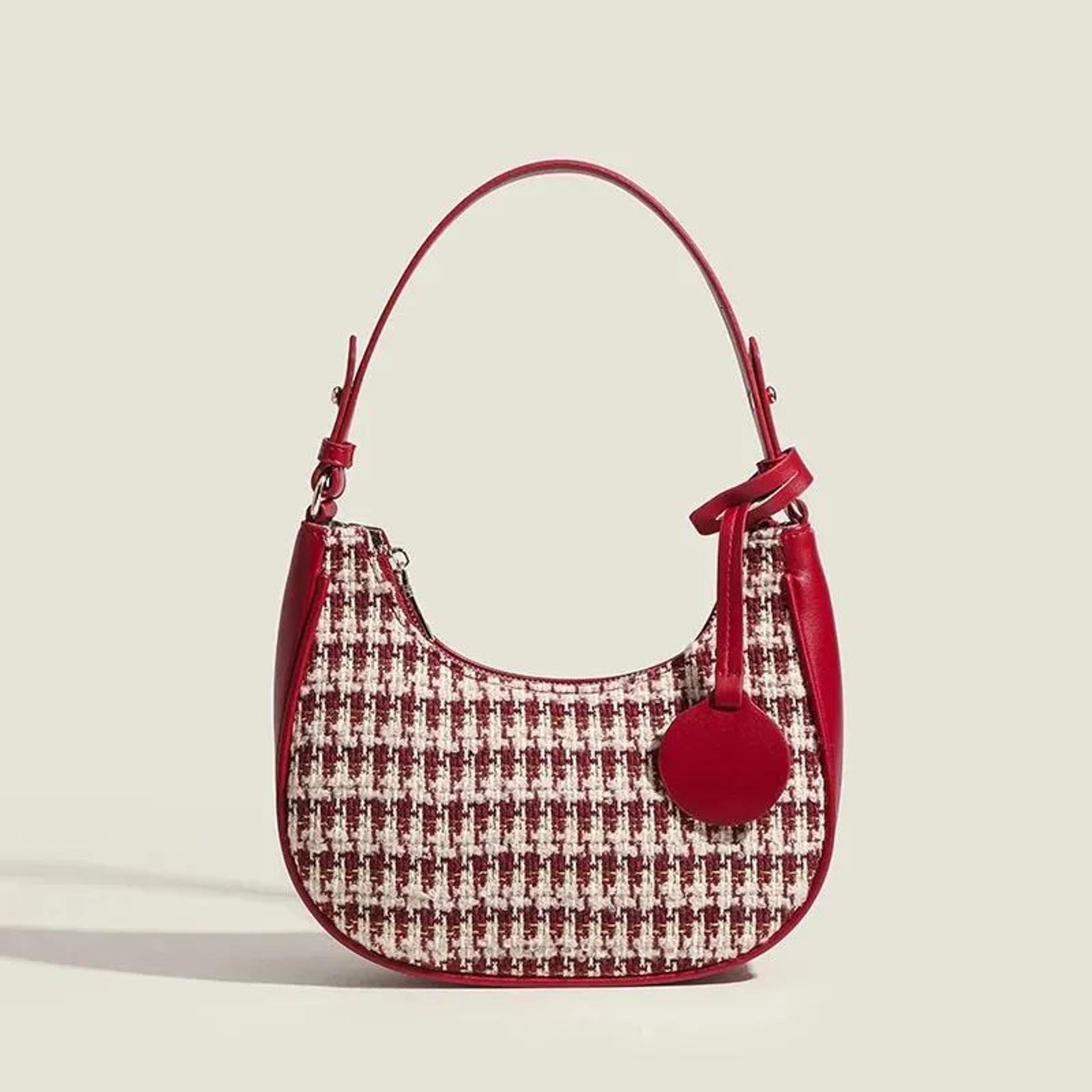 red woven clutch bag for women elegant shoulder handbag for weddings and evenings