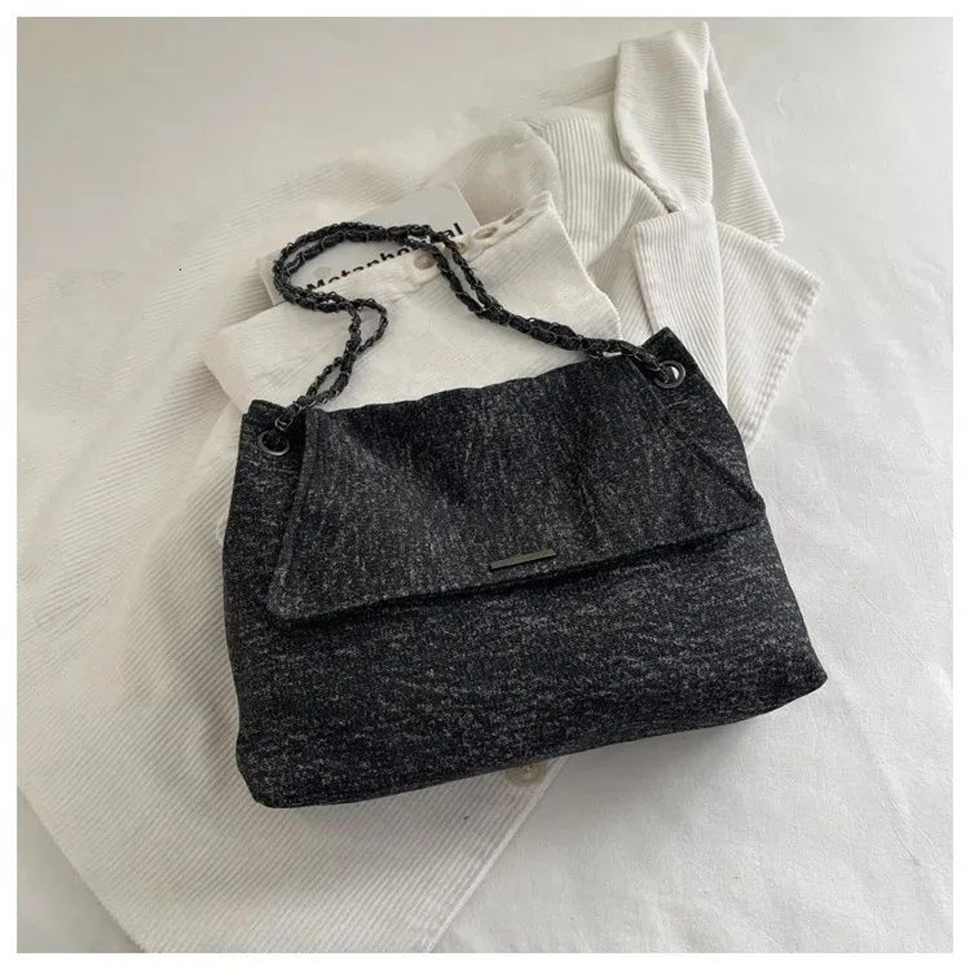 large capacity denim crossbody bag for women with adjustable shoulder strap