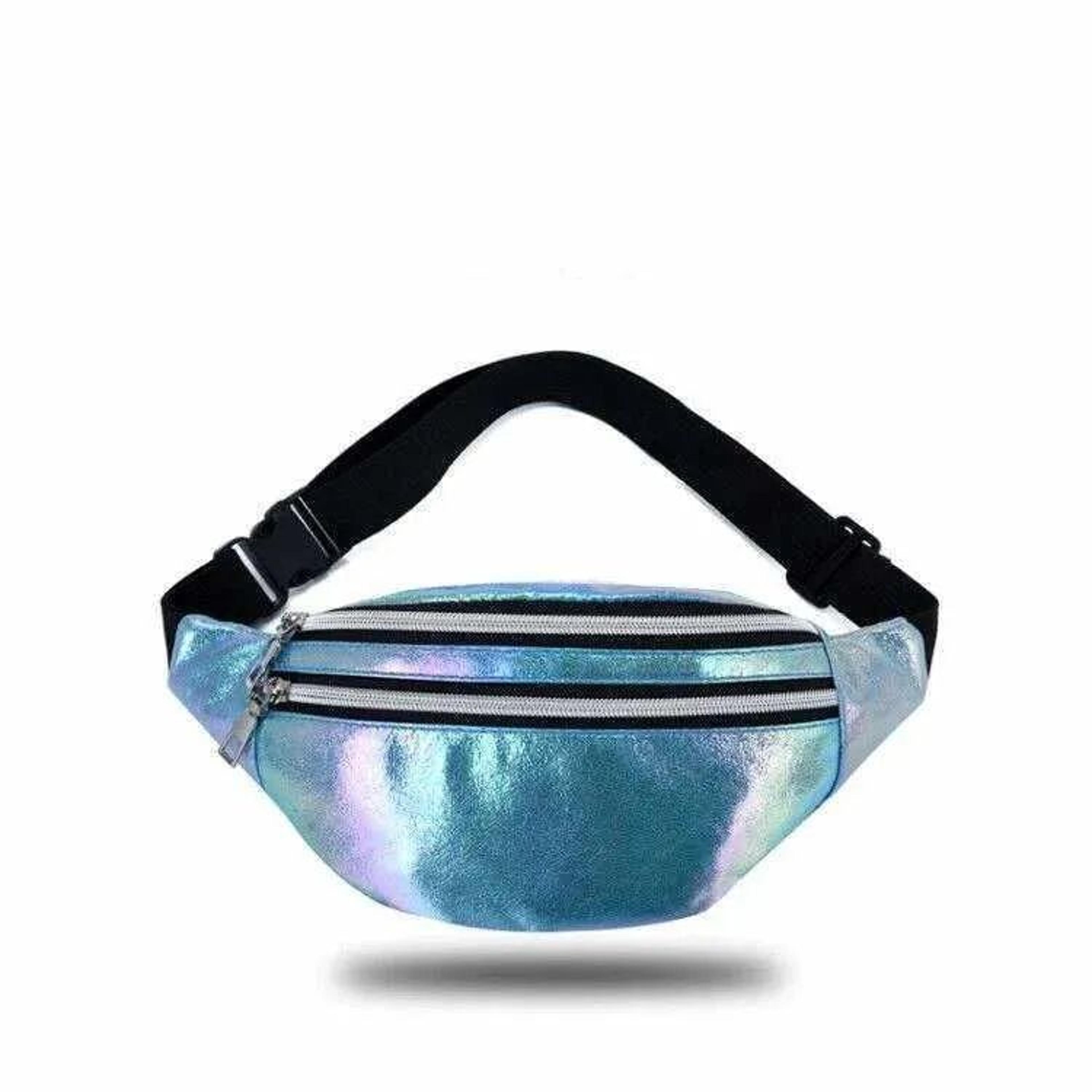 Holographic Fanny Pack With Adjustable Strap And Zipper Closure 1
